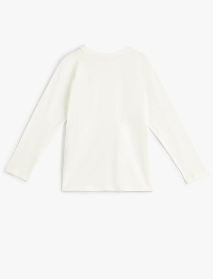 Erkek Çocuk Basic Tişört Uzun Kollu Bisiklet Yaka Pamuklu