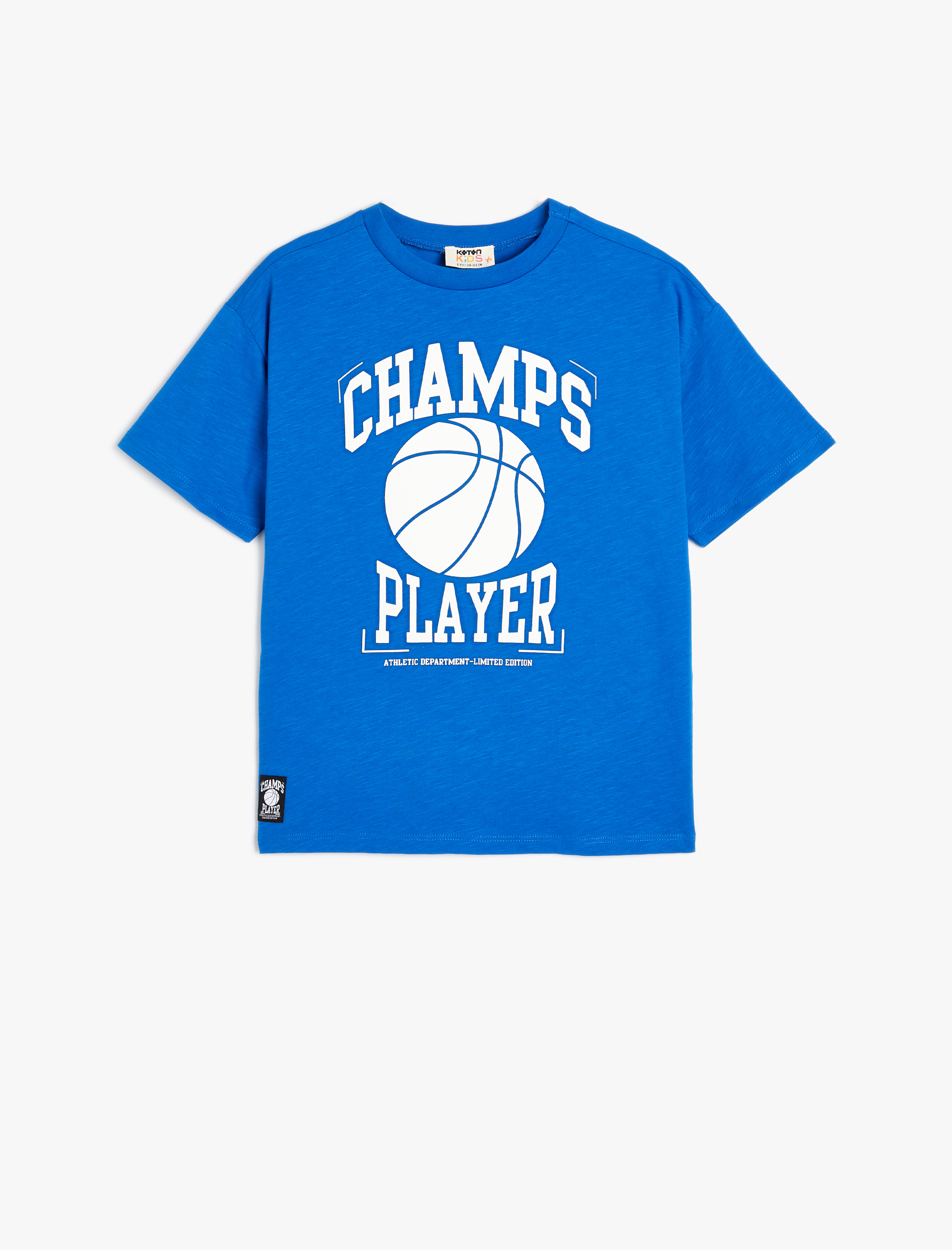  Erkek Çocuk Tişört Basketbol Baskılı Kısa Kollu Bisiklet Yaka