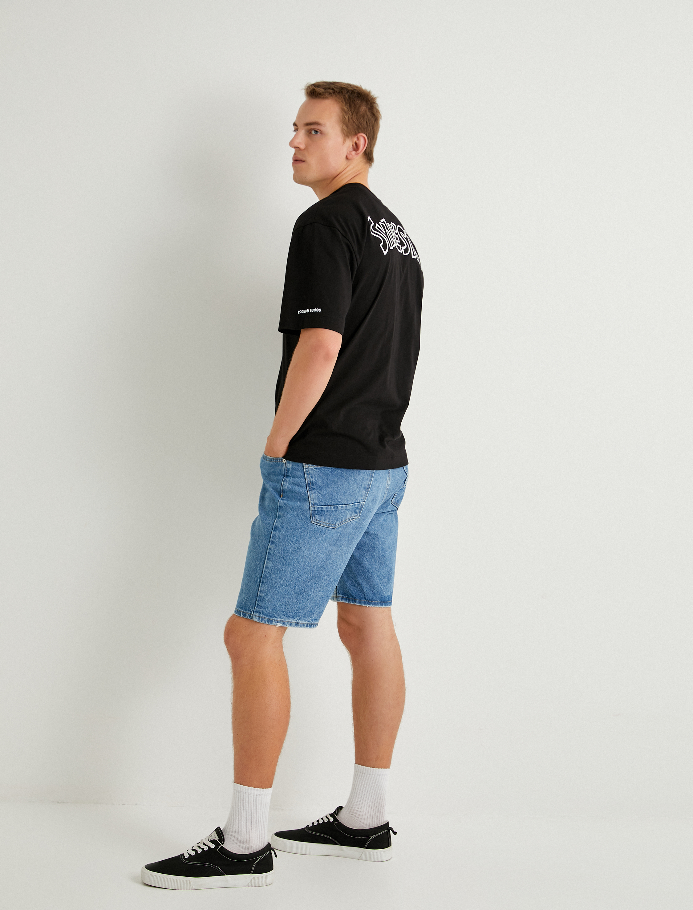   Sylvester Tişört Lisanslı Oversize Kısa Kollu Bisiklet Yaka Pamuklu