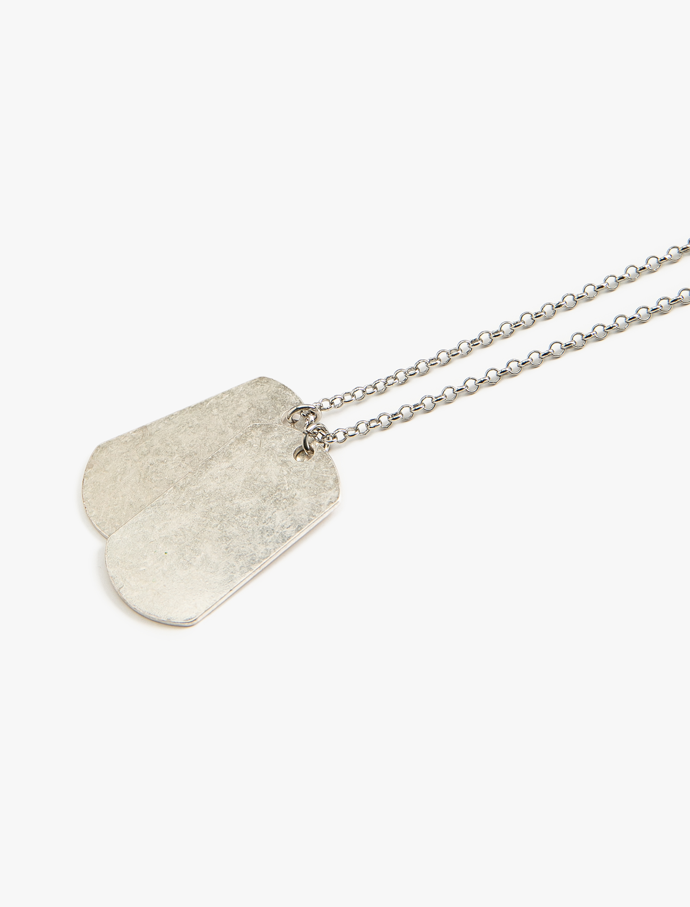  Erkek Zincir Kolye Metal Plaka Charm Detaylı