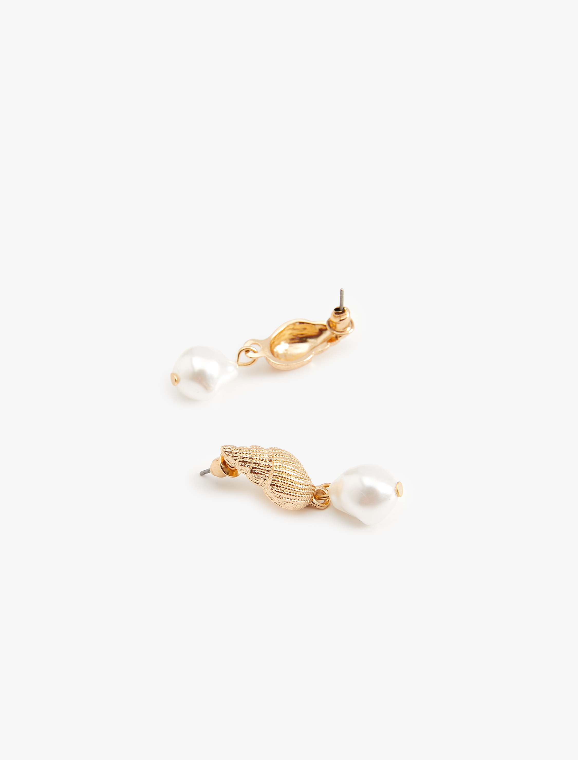  Kadın İncili Küpe Deniz Kabuğu Detaylı Sallantılı