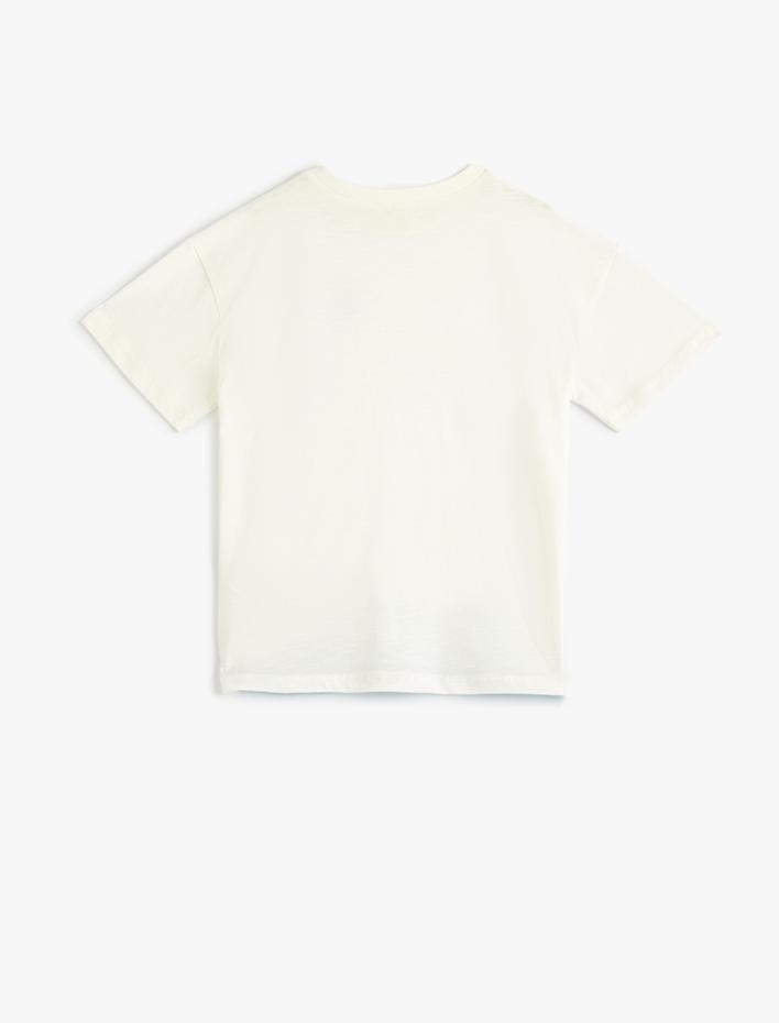 Erkek Çocuk Oversize Tişört Batik Baskı Detaylı Kısa Kollu Bisiklet Yaka Pamuklu