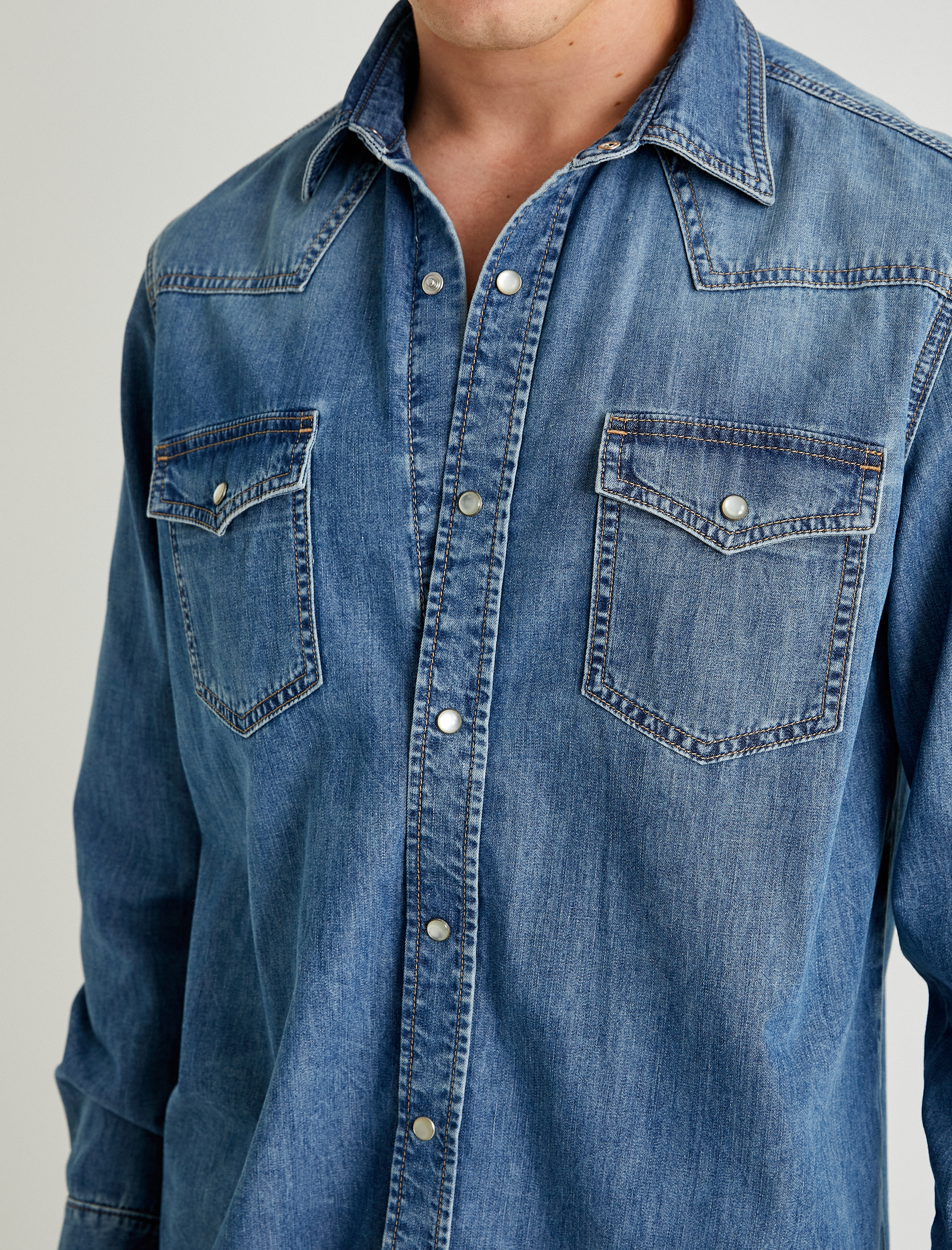   Kot Gömlek Ceket Oversize Uzun Kollu Kapaklı Cep Detaylı