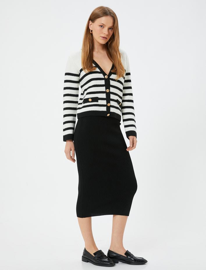  Kalem Triko Etek Midi Boy