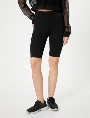 Spor Tayt Kısa Yüksek Bel Geometrik Baskılı Slim Fit_2