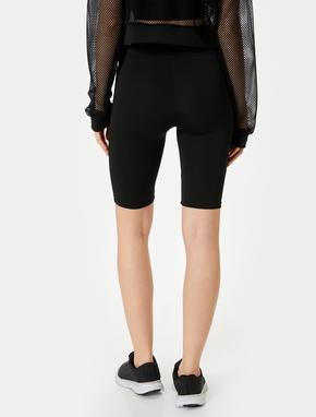 Spor Tayt Kısa Yüksek Bel Geometrik Baskılı Slim Fit_3