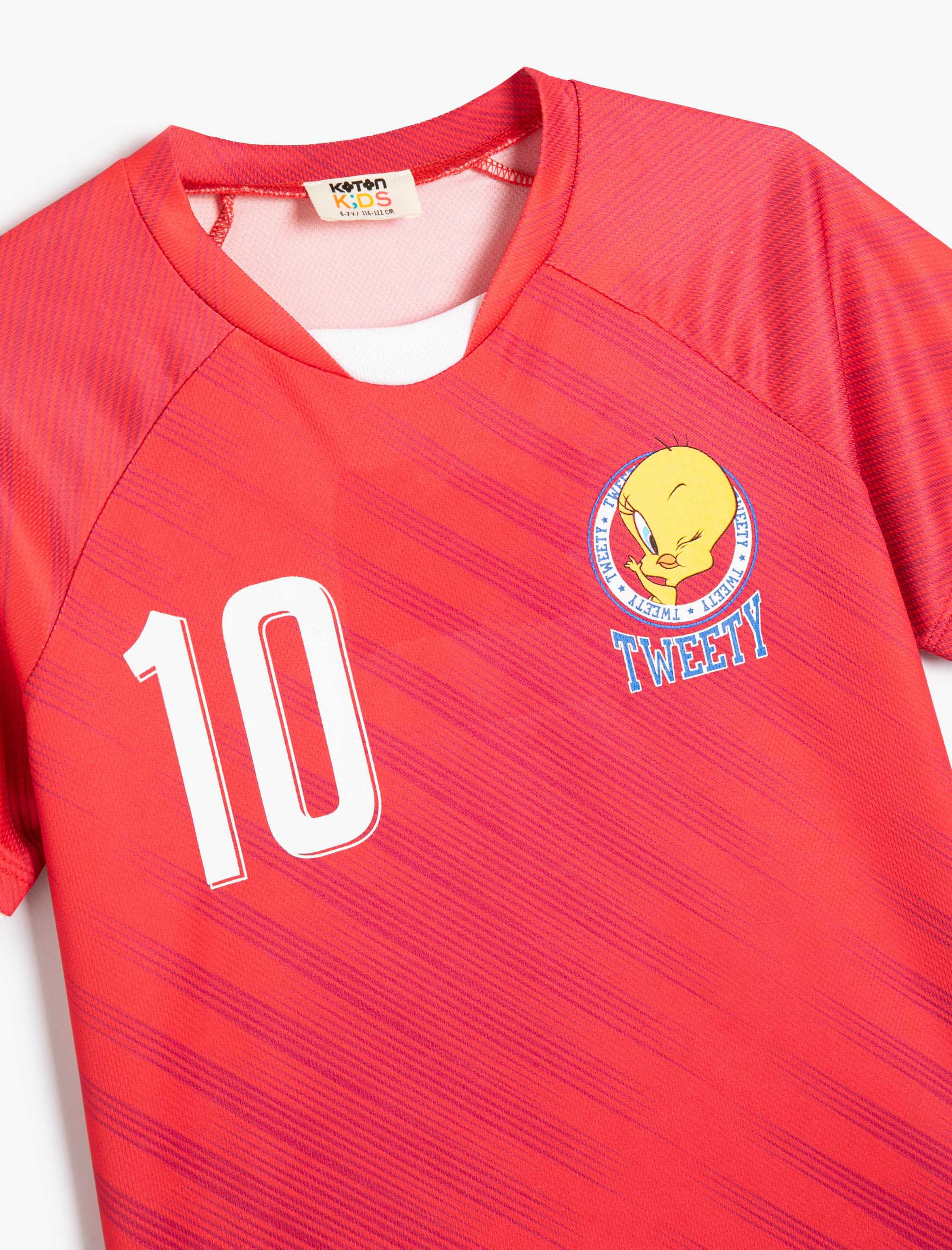  Kız Çocuk Tweety Tişört Lisanslı Kısa Kollu Baskılı Bisiklet Yaka