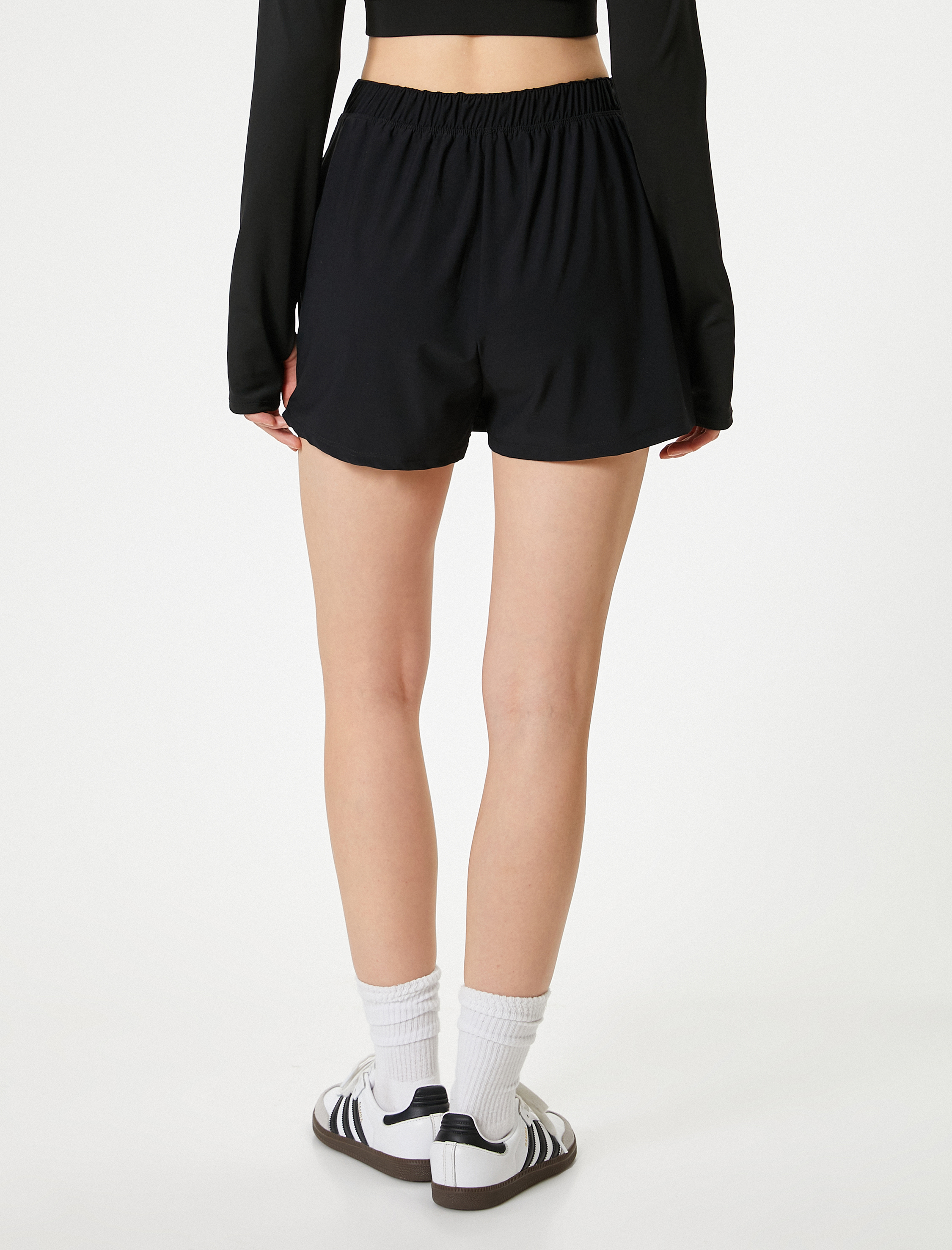   Mini Şort Etek Spor Paraşüt Kumaş Beli Lastikli Relax Fit