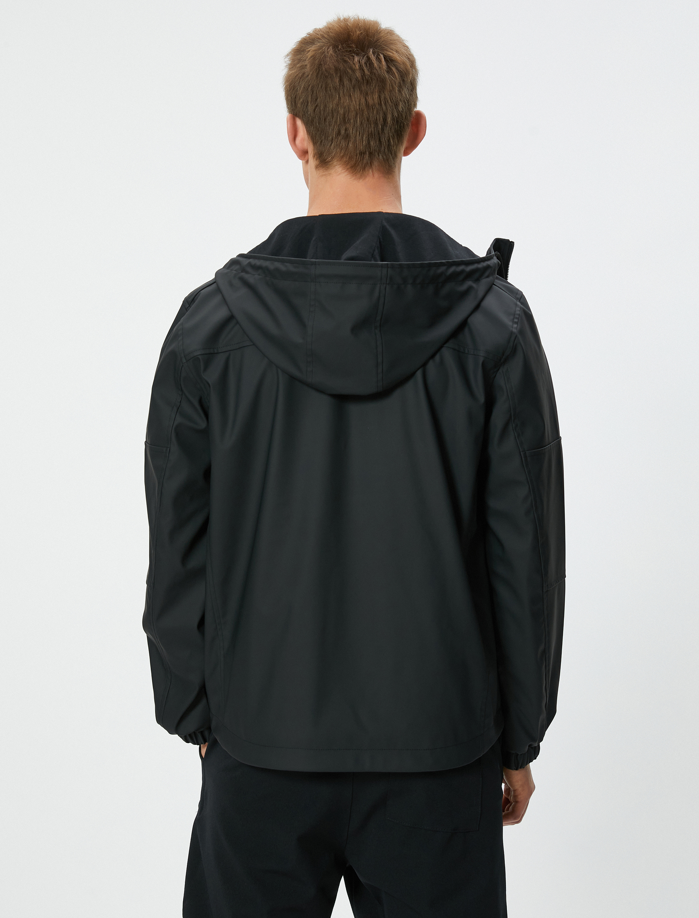   Mevsimlik Ceket Slim Fit Kapşonlu Fermuarlı