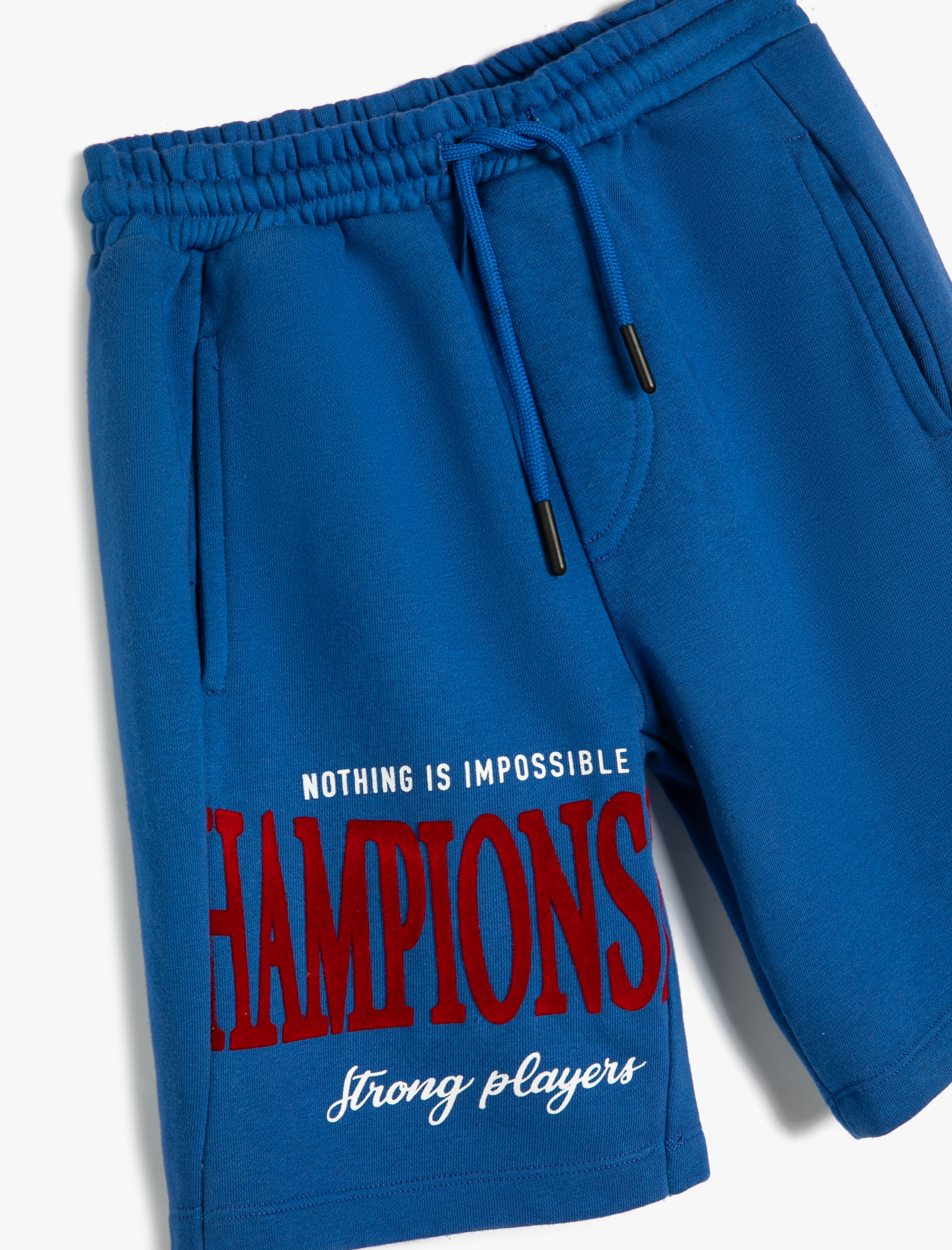  Erkek Çocuk Baskılı Şort Spor Temalı Cepli Beli Bağlamalı