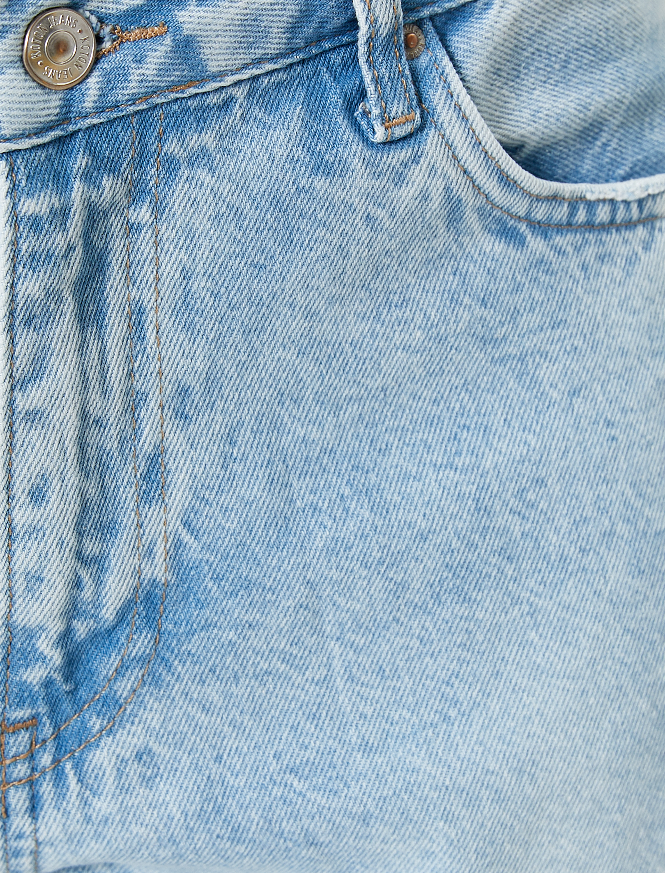   Bol Paça Yüksek Bel Straight Fit Yırtık Kot Pantolon - Nora Jean