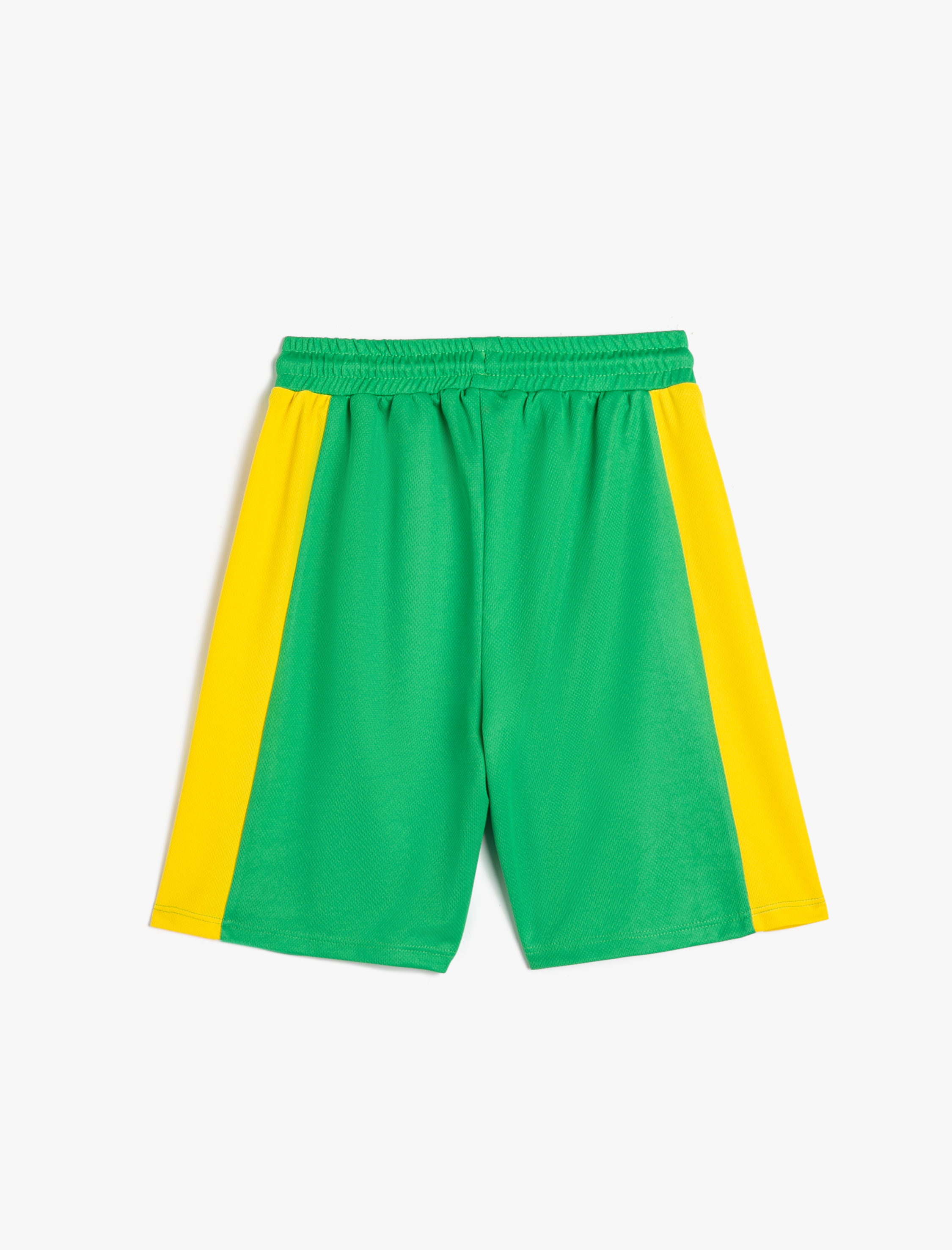  Erkek Çocuk Oversize Spor Şort Beli Bağlamalı Renk Bloklu