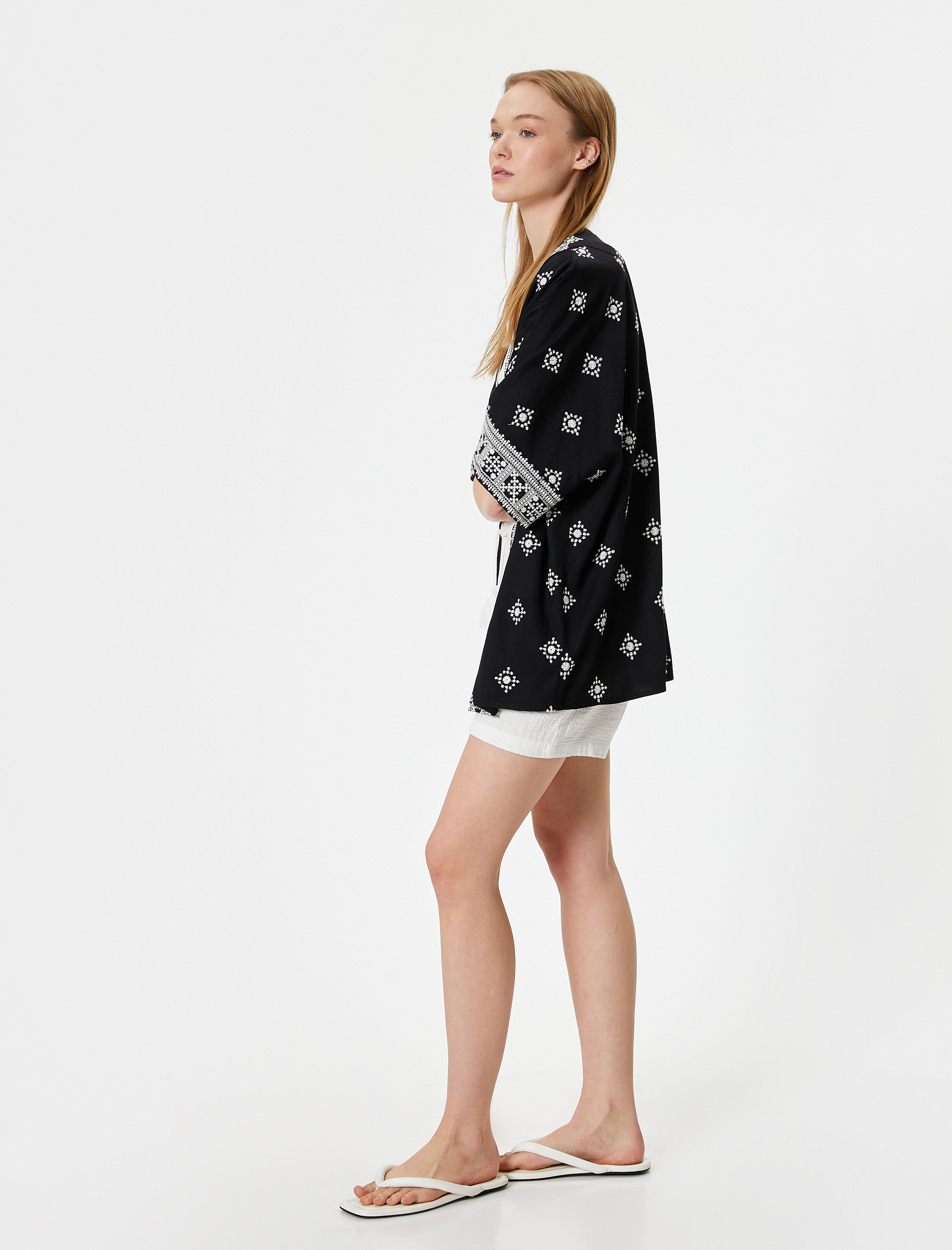   Viskon Kimono Nakışlı