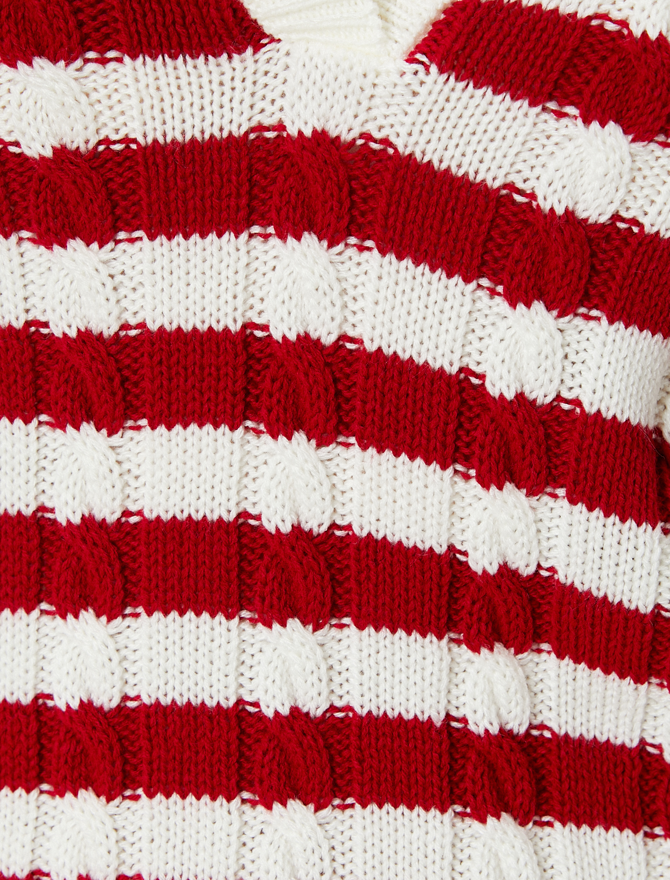 Polo Yaka Triko Kazak Saç Örgü Dokulu Uzun Kollu