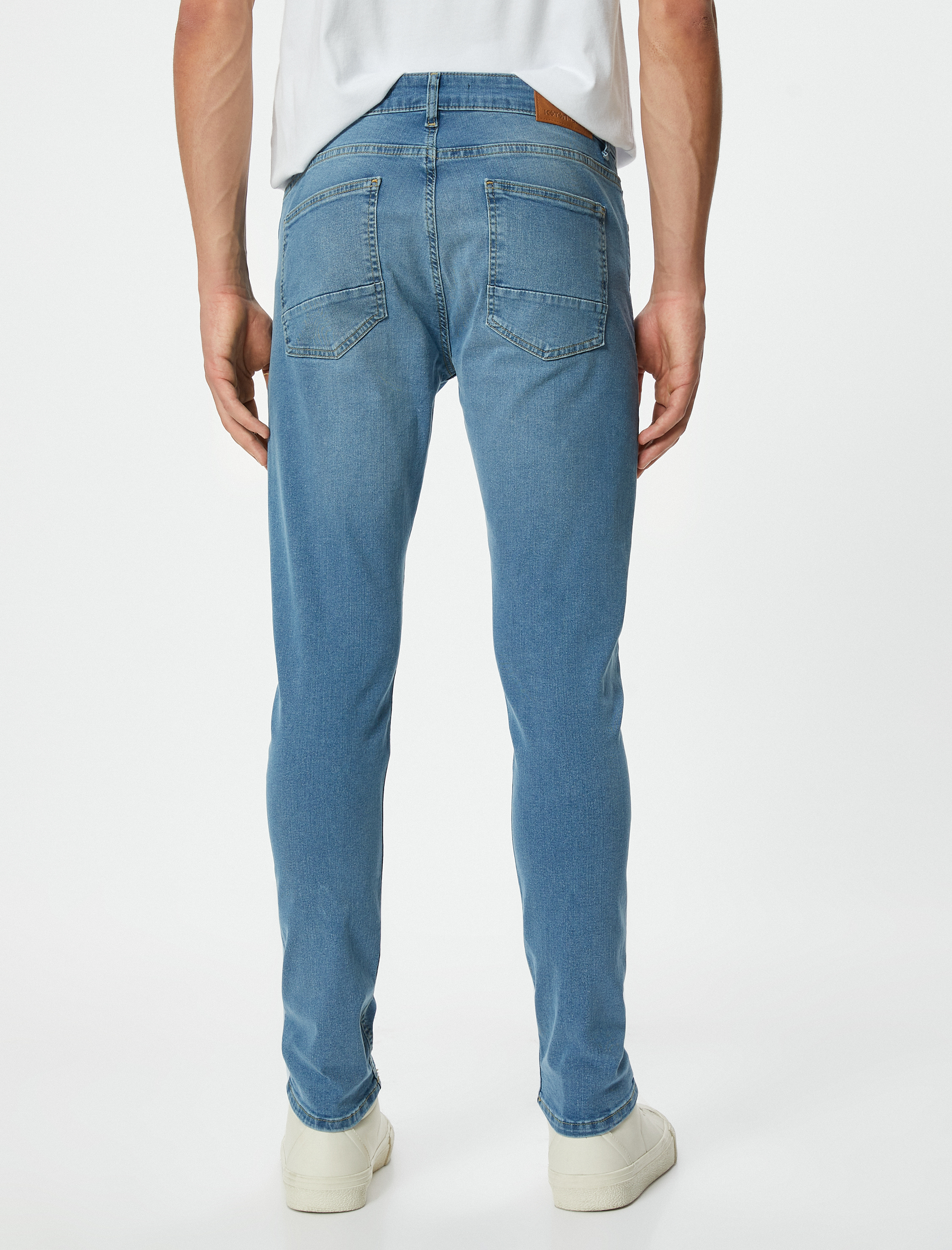   Skinny Fit Düğmeli Pamuklu Kot Pantolon - Michael Jean