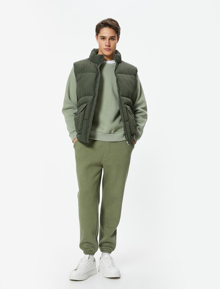  Beli Bağcıklı Cep Detaylı Şardonlu Jogger Eşofman Altı