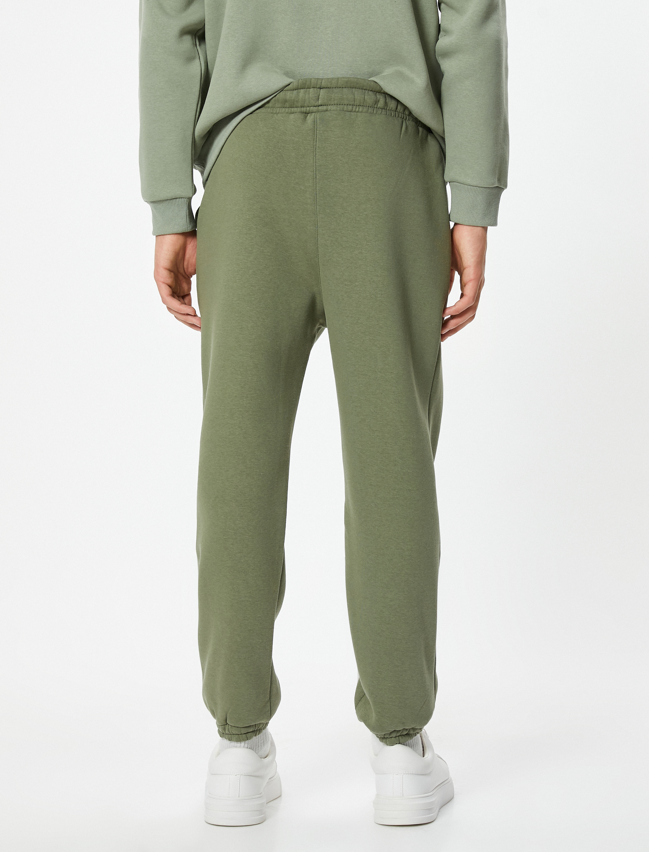   Beli Bağcıklı Cep Detaylı Şardonlu Jogger Kışlık Eşofman Altı