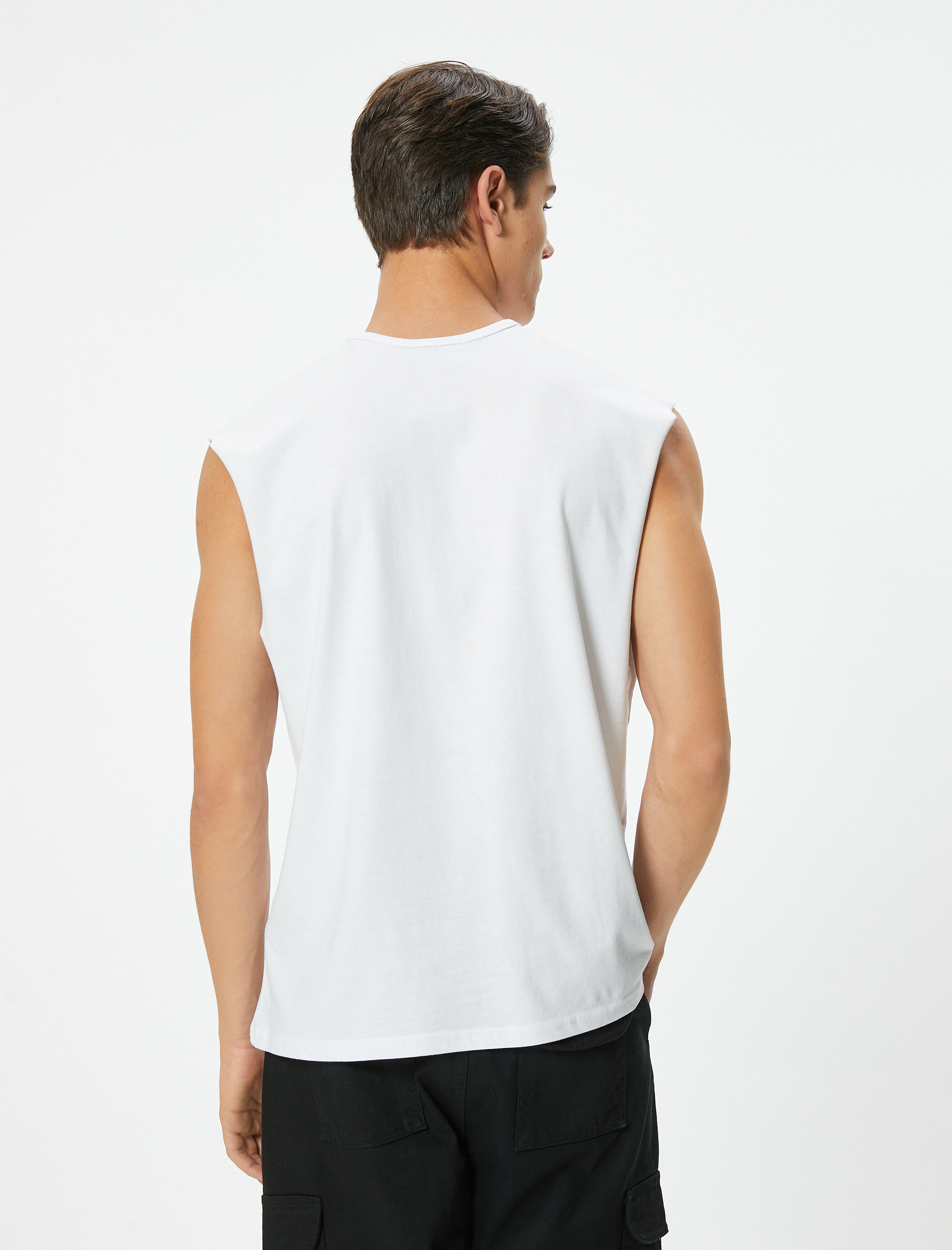   Kolsuz Tişört Basic Bisiklet Yaka Pamuklu