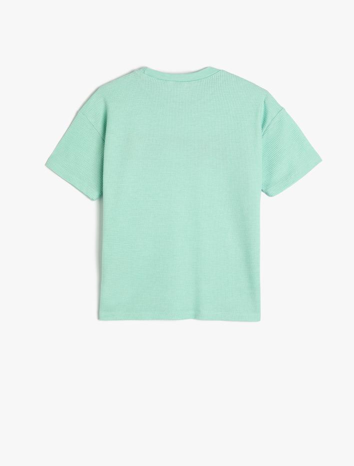 Erkek Çocuk Tişört Yaz Temalı Kısa Kollu Bisiklet Yaka