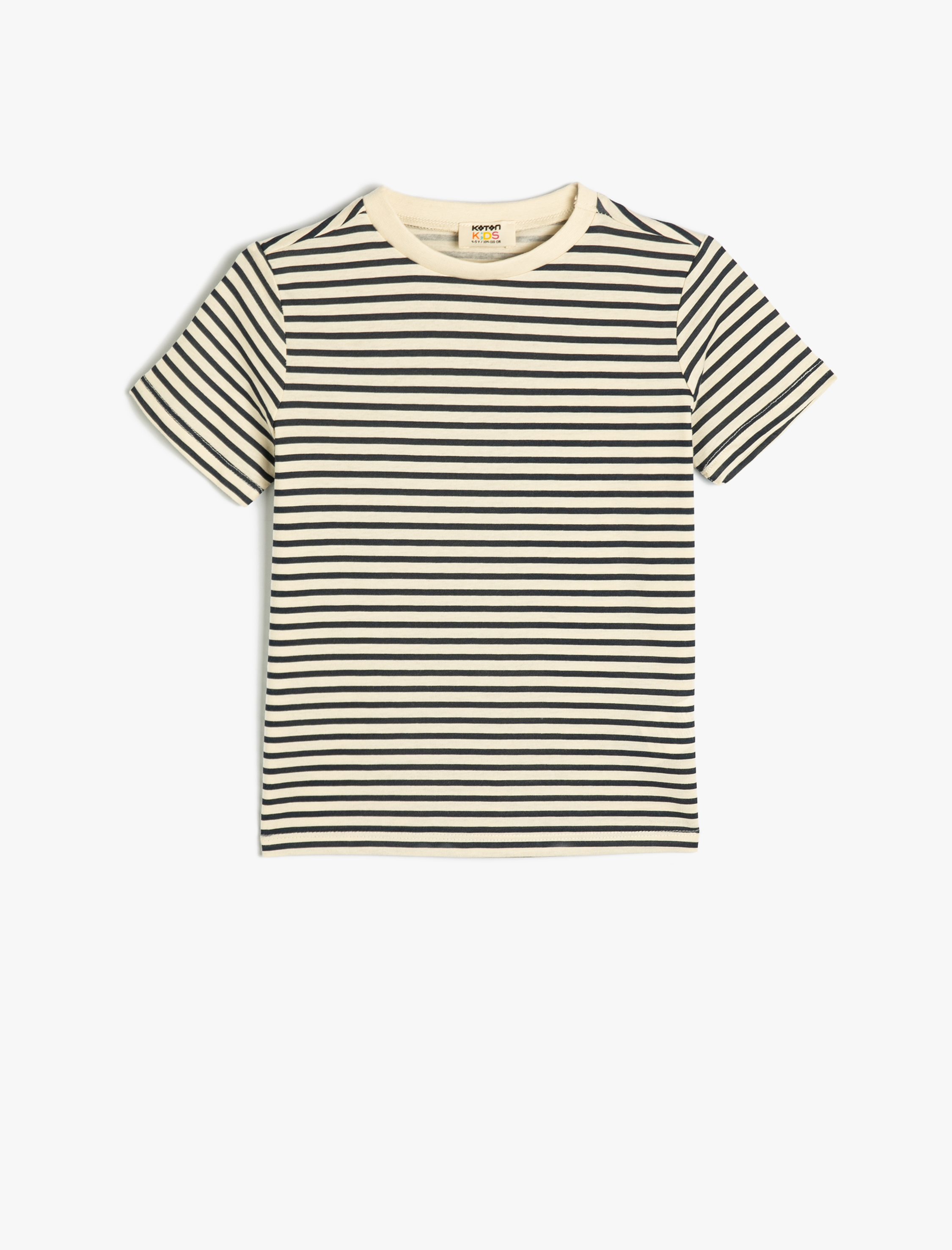  Erkek Çocuk Basic Tişört Kısa Kollu Bisiklet Yaka Pamuklu