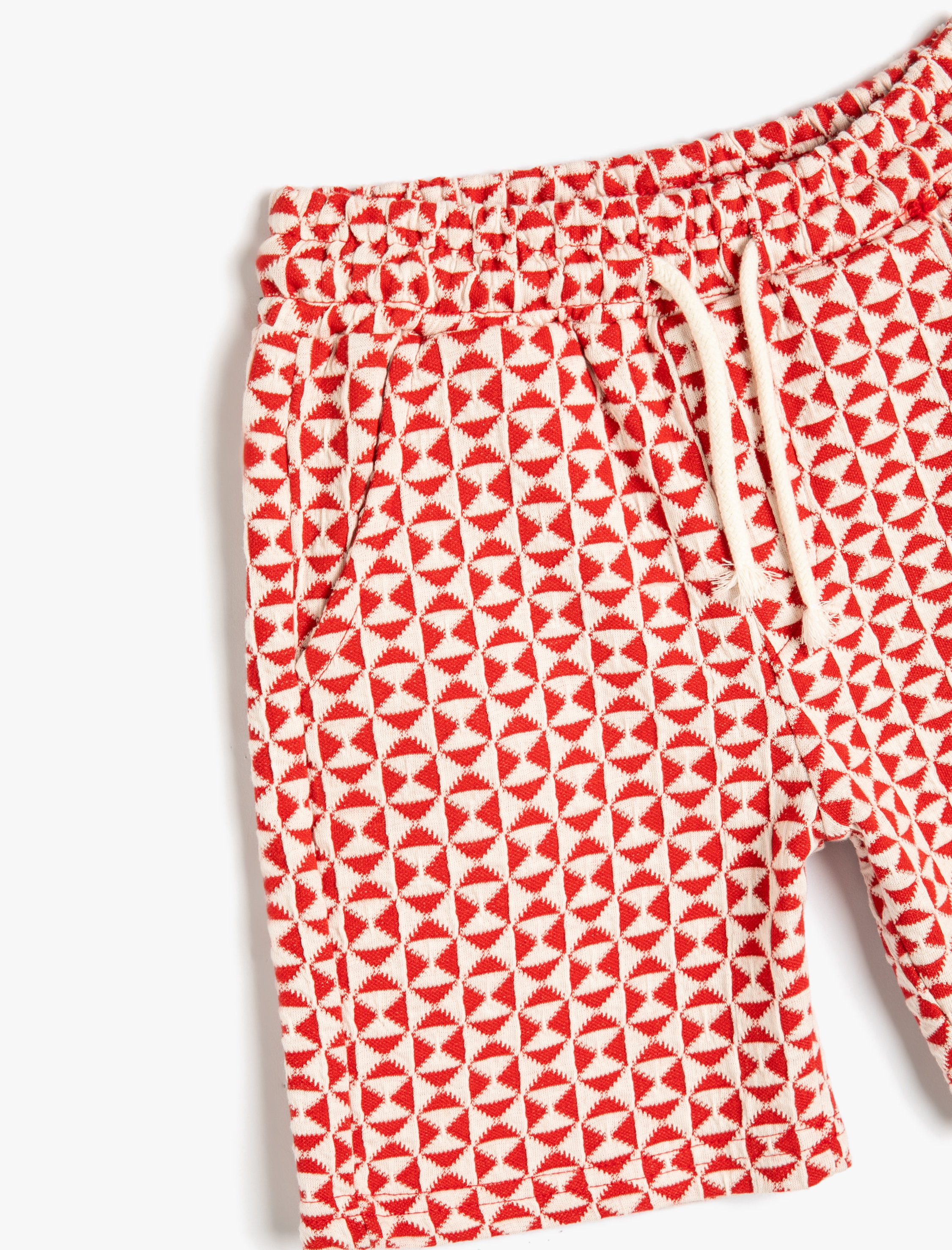 Erkek Çocuk Şort Grafik Desenli Beli Bağlamalı Cepli