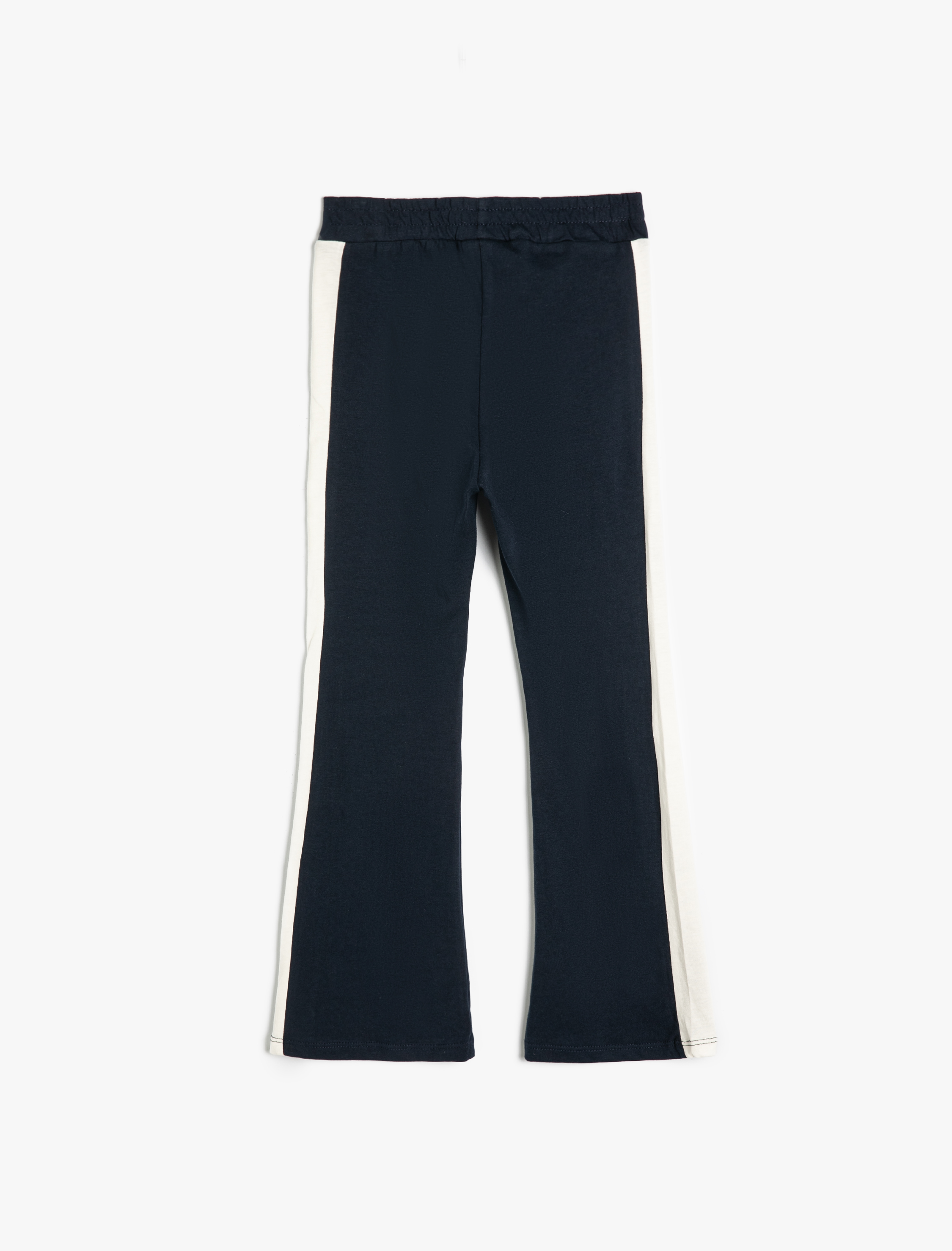  Kız Çocuk İspanyol Paça Tayt Pantolon Beli Lastikli Pamuklu