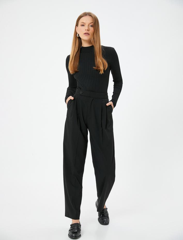  Balıkçı Yaka Triko Kazak Uzun Kollu Slim Fit