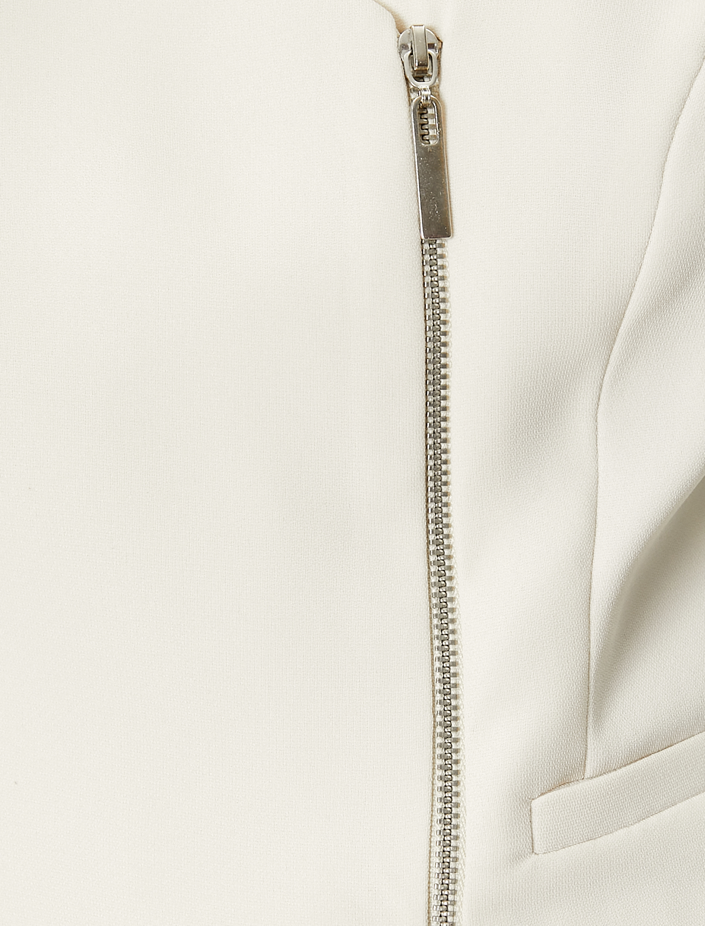   Blazer Yelek Anvelop Fermuar Detaylı V Yaka Fleto Cepli