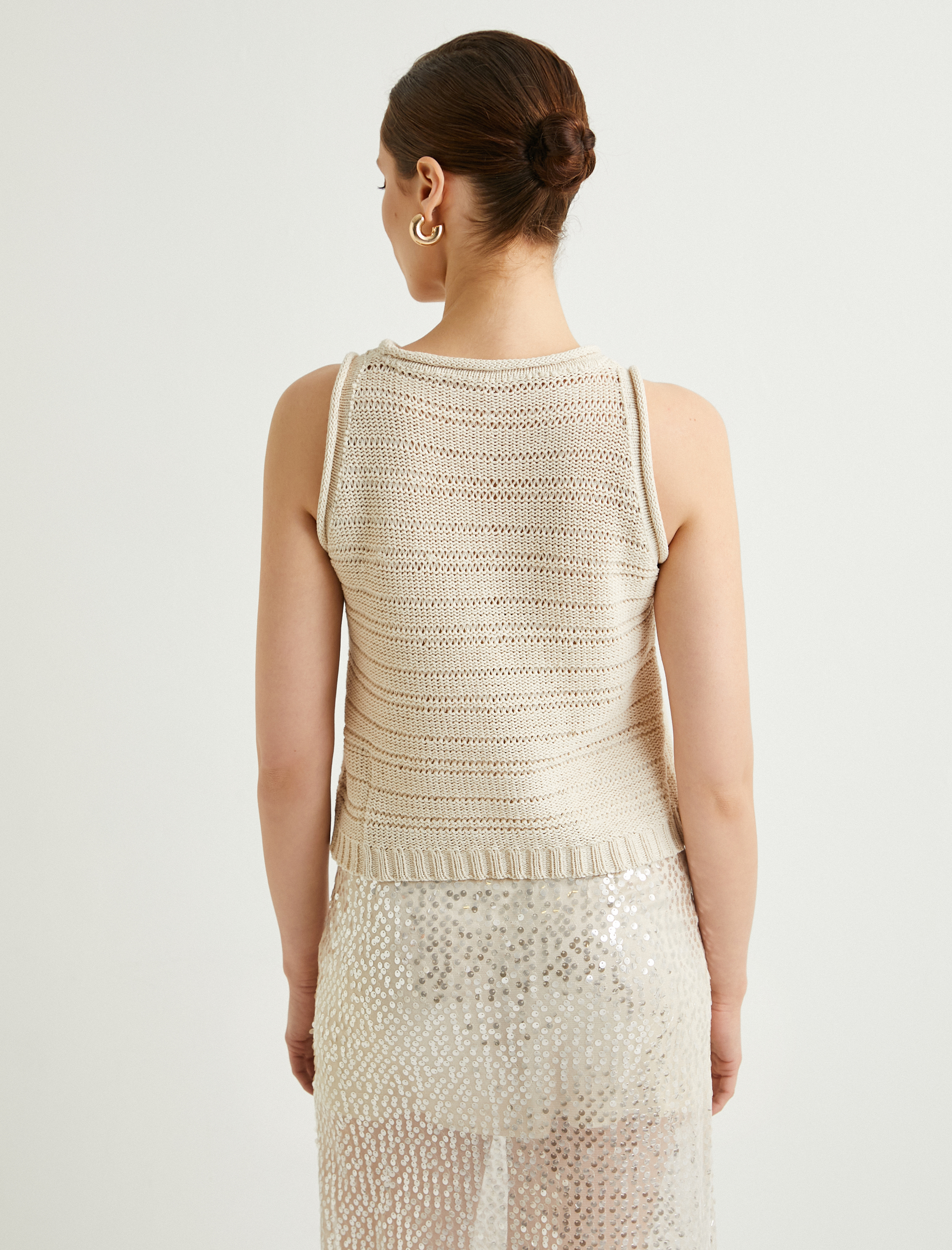   Kroşe Atlet Bisiklet Yaka Standart Kesim