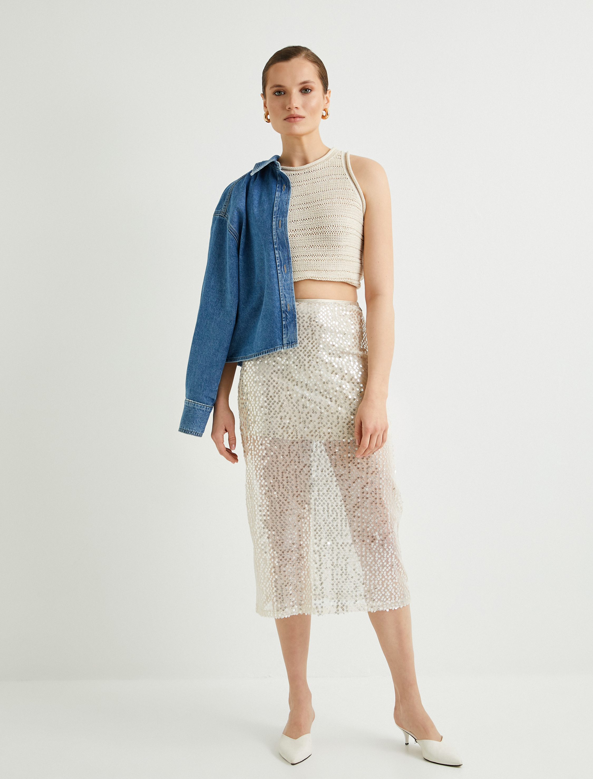   Kroşe Atlet Bisiklet Yaka Standart Kesim