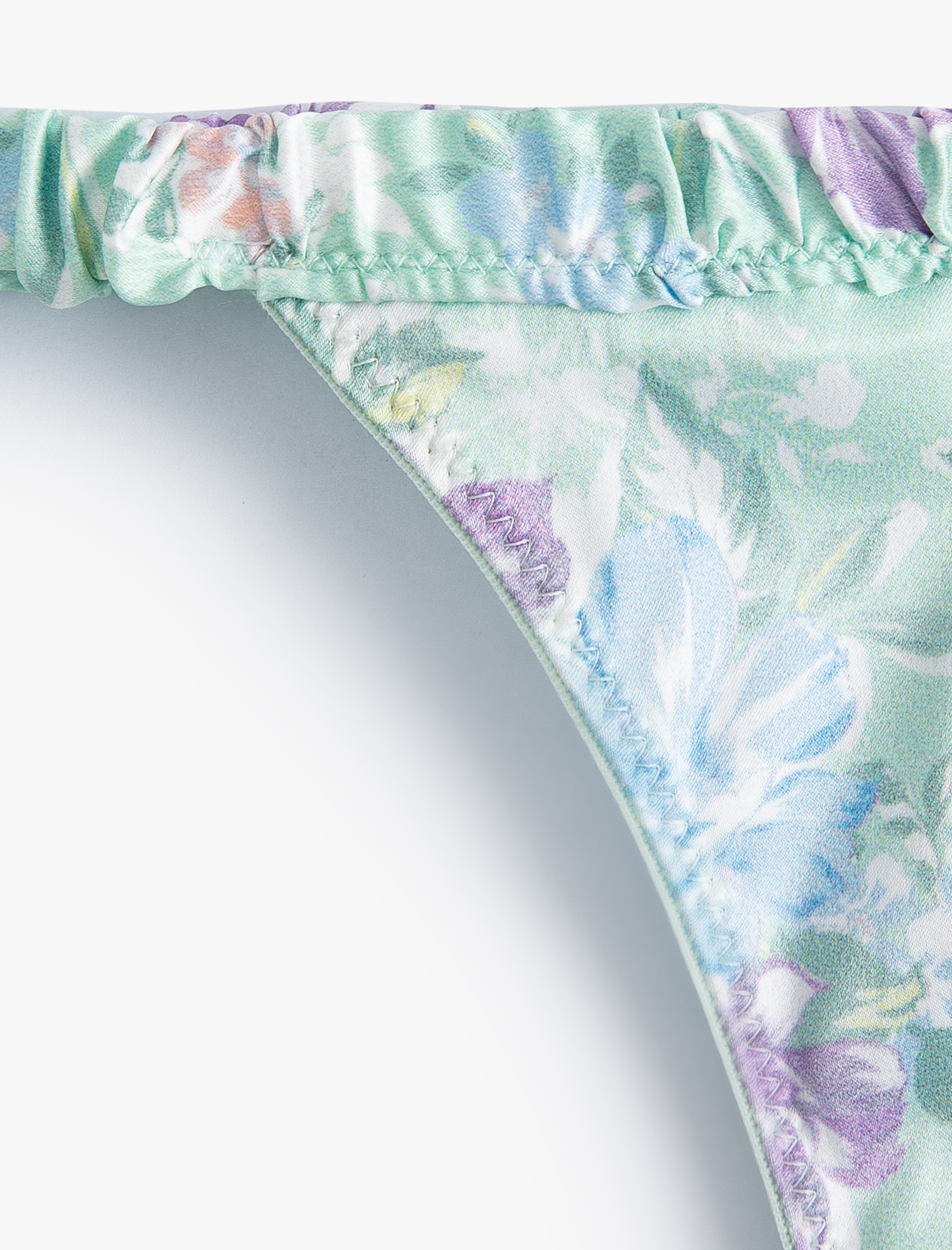   Tanga Külot Saten Çiçekli