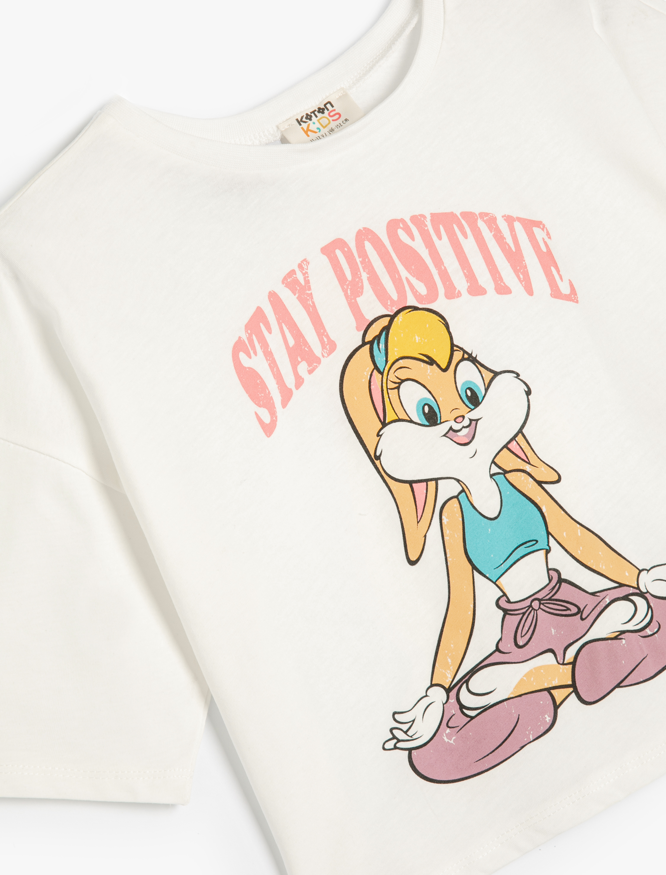  Kız Çocuk Lola Bunny Tişört Lisanslı Kısa Kollu Bisiklet Yaka Pamuklu