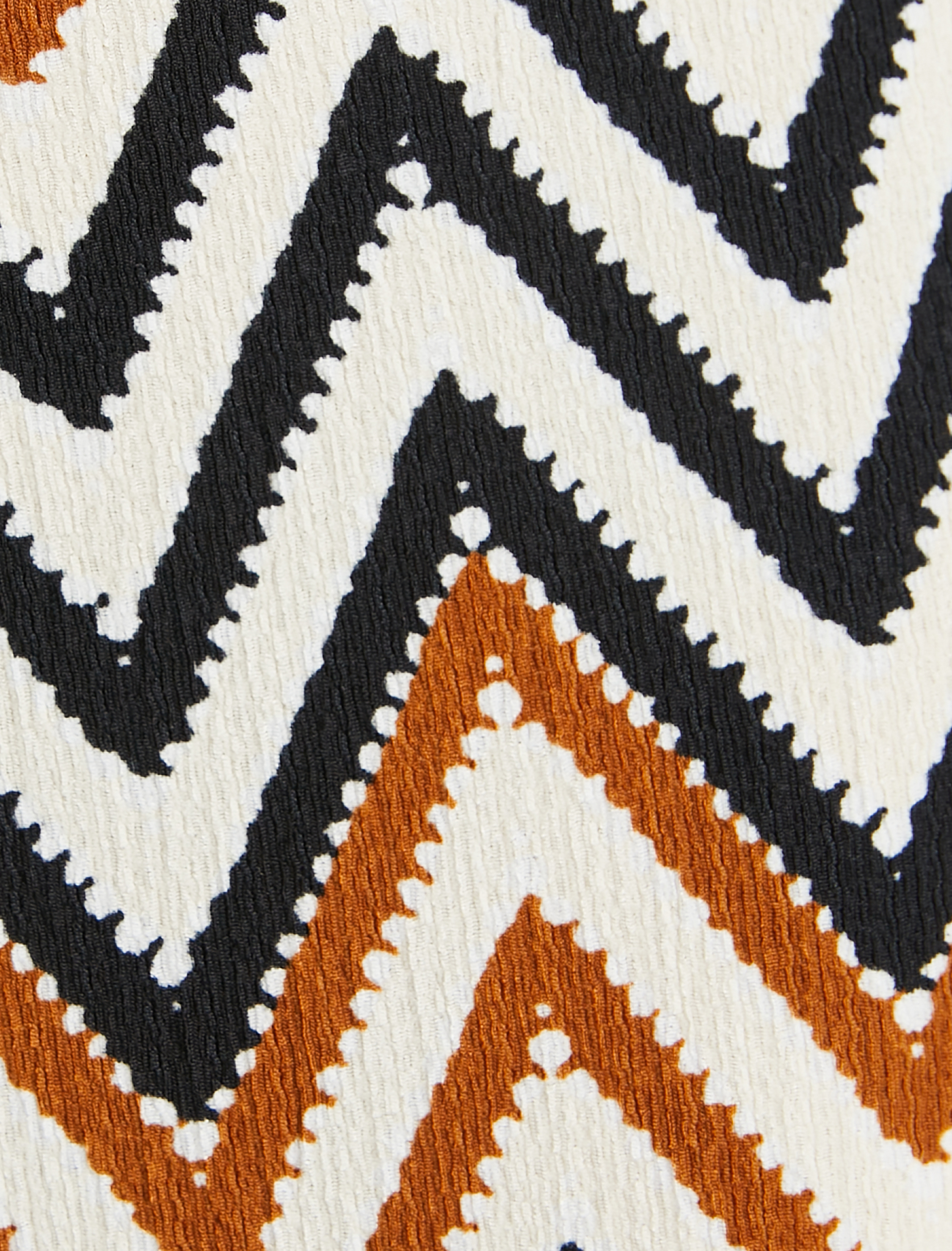   Bol Paça Pantolon Geometrik Desenli Normal Bel