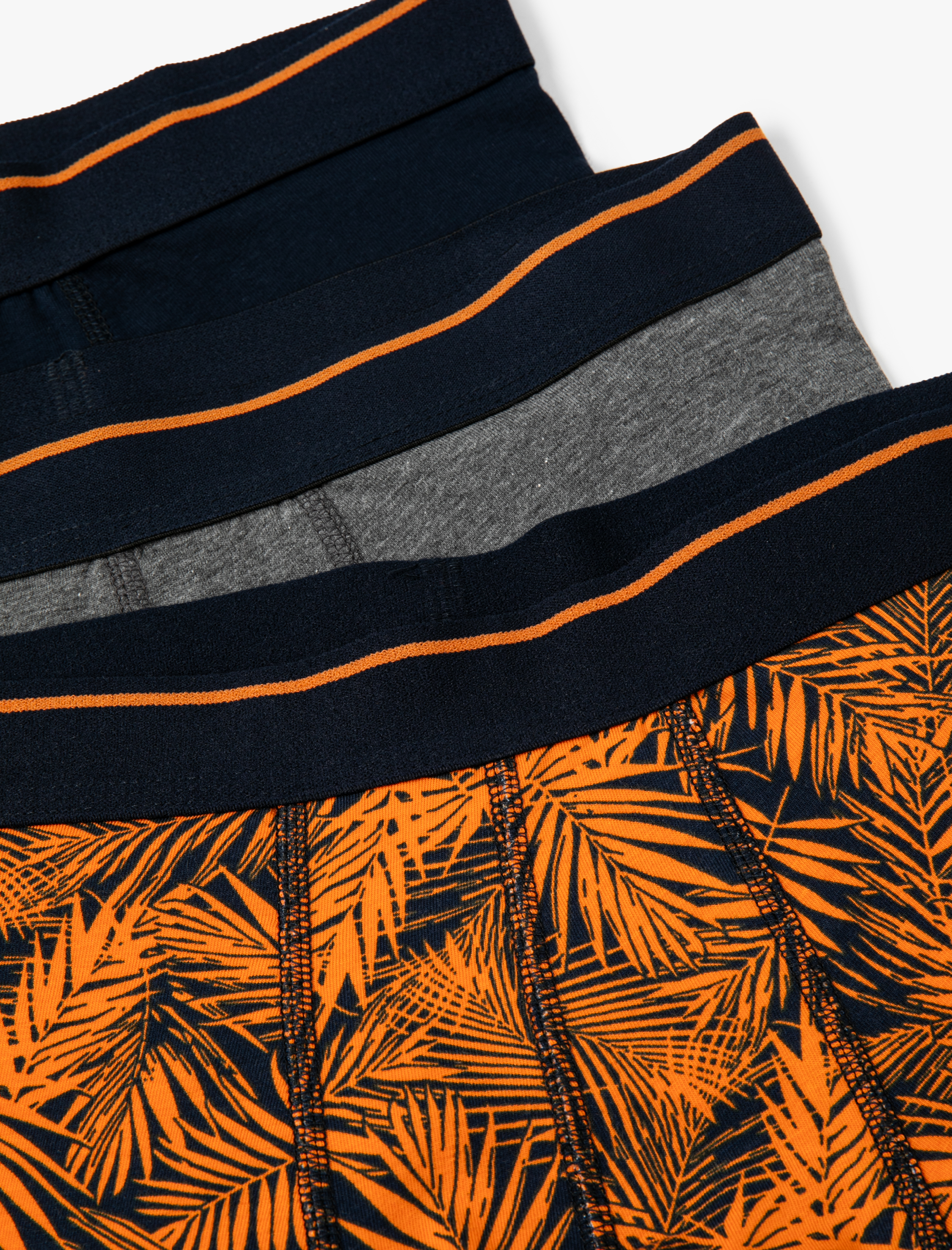   3'lü Boxer Seti Yaprak Desenli Çok Renkli