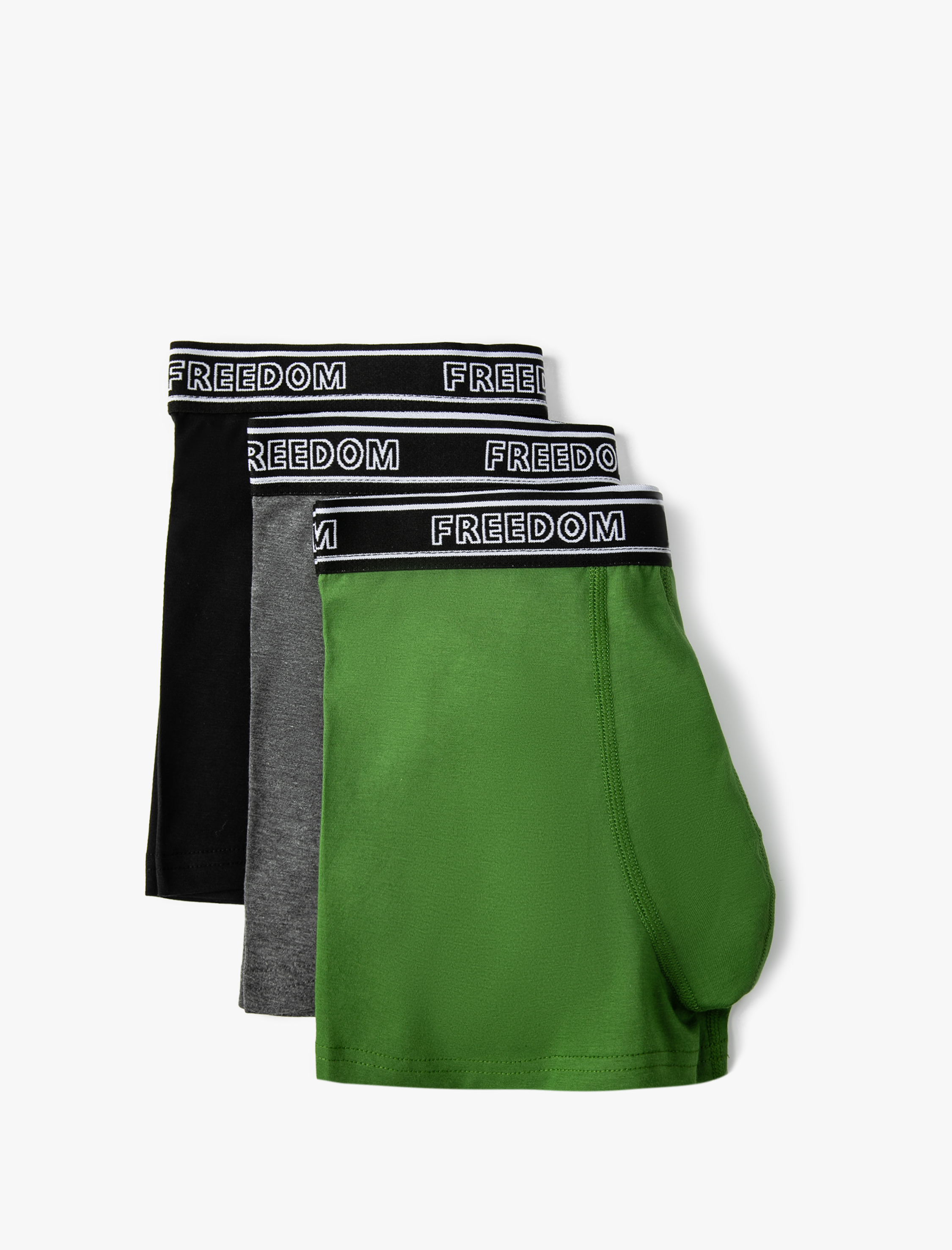   3'lü Boxer Seti Slogan Detaylı Çok Renkli