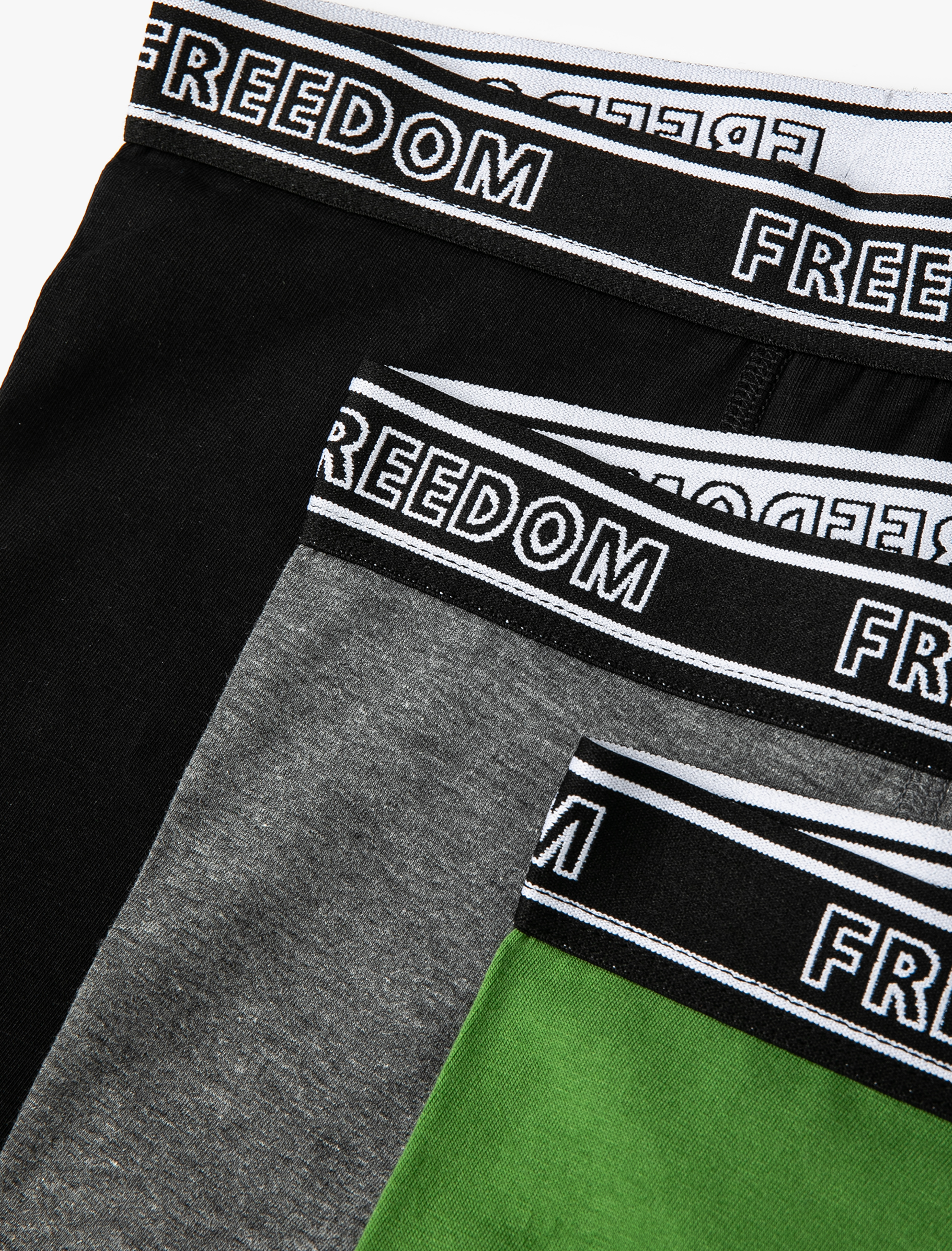   3'lü Boxer Seti Slogan Detaylı Çok Renkli