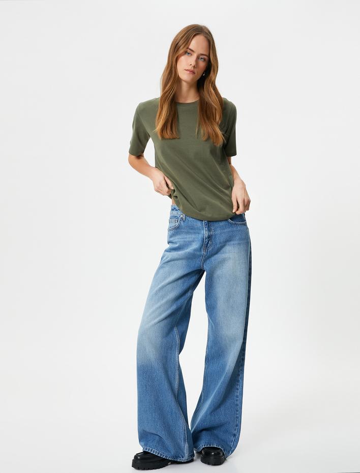  Basic Tişört Kısa Kollu Pamuklu