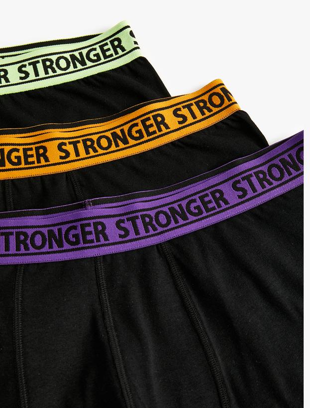 3'lü Boxer Seti Slogan Baskılı Pamuklu_2