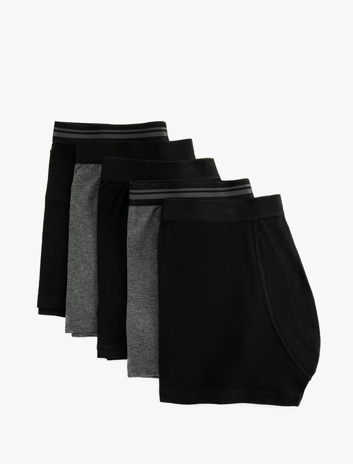  5'li Boxer Seti Çok Renkli Beli Lastikli