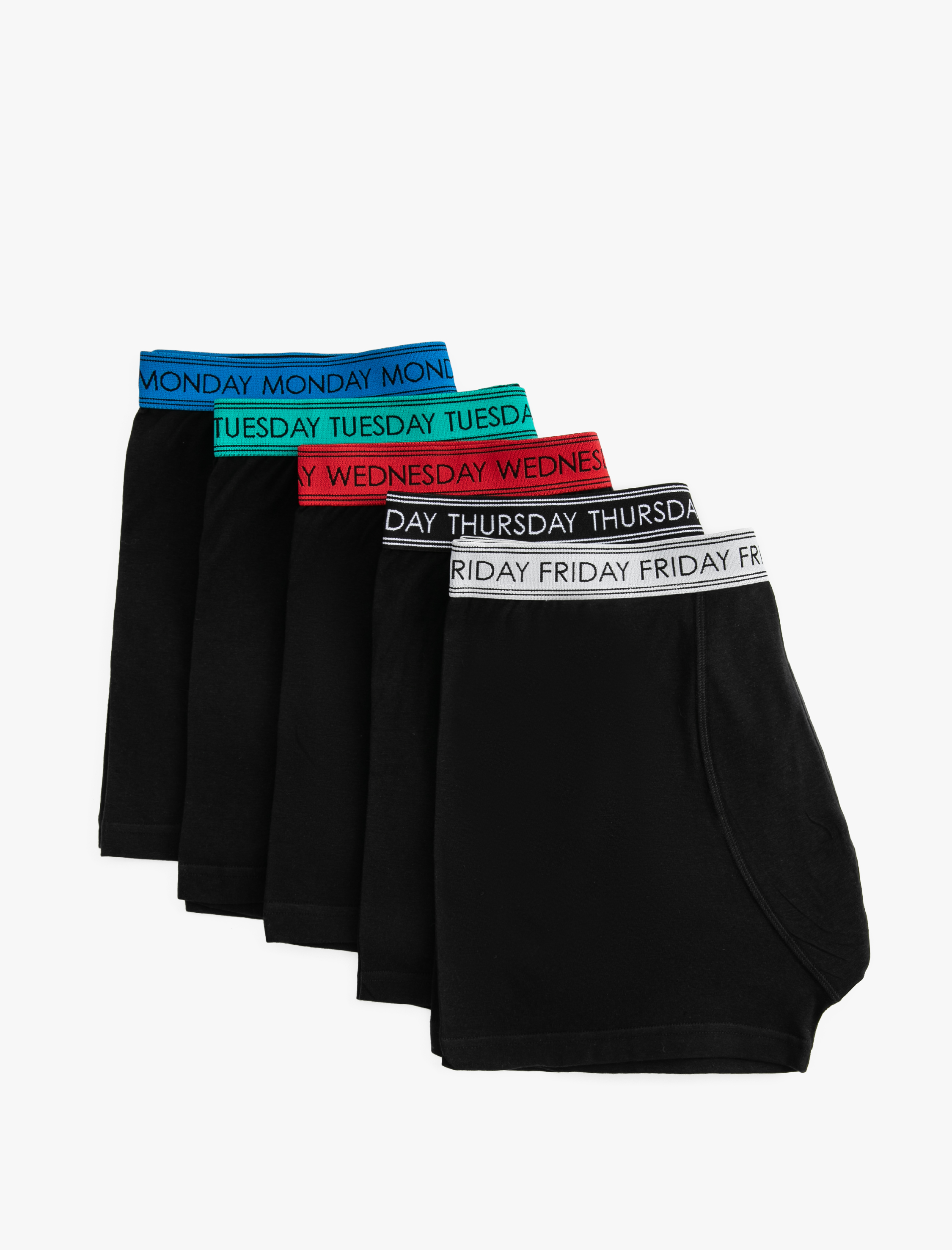   5'li Boxer Seti Slogan Baskılı Beli Lastikli