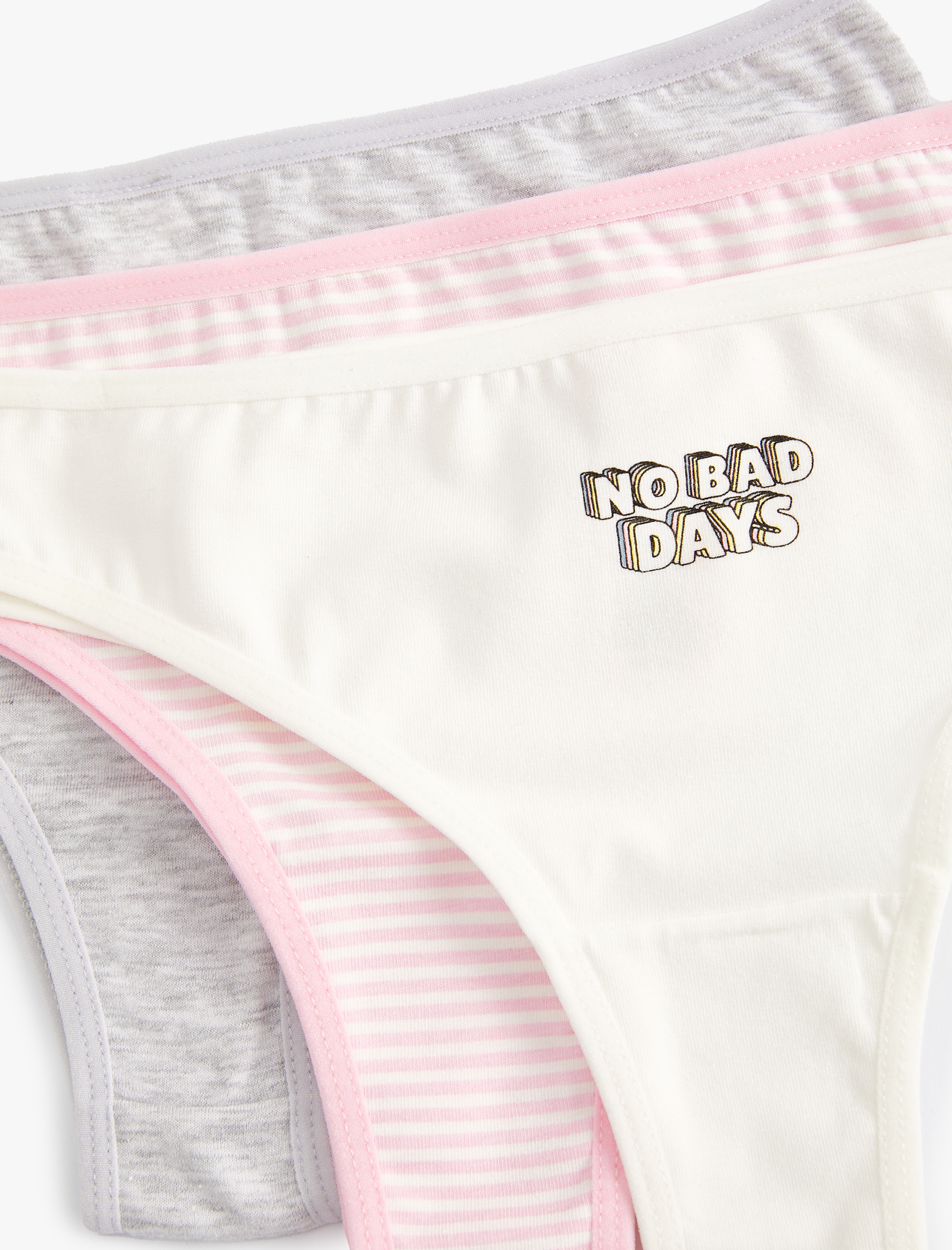 Brazilian Külot 3'lü Paket Baskılı Pamuklu