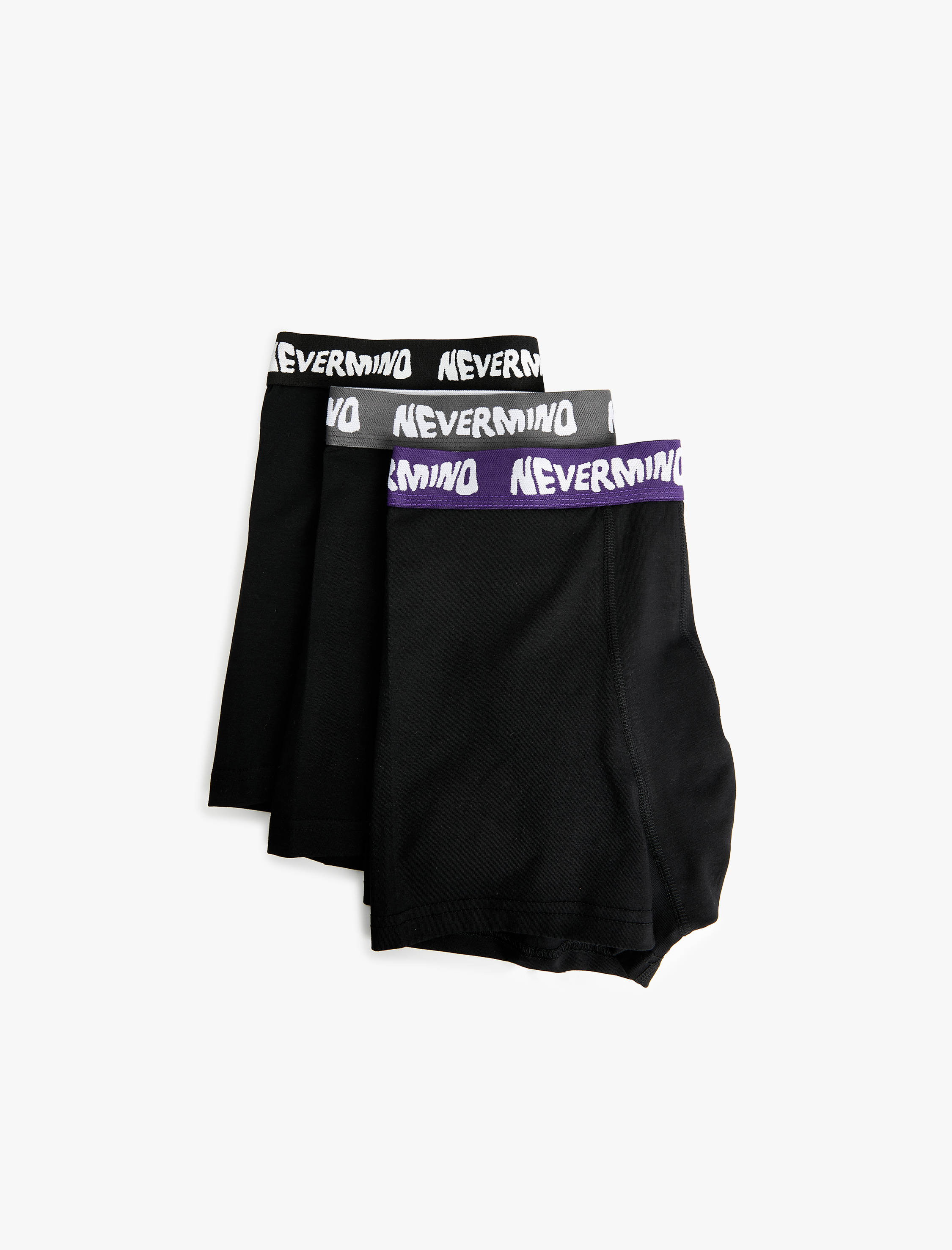   3'lü Boxer Seti Slogan Detaylı Beli Lastikli
