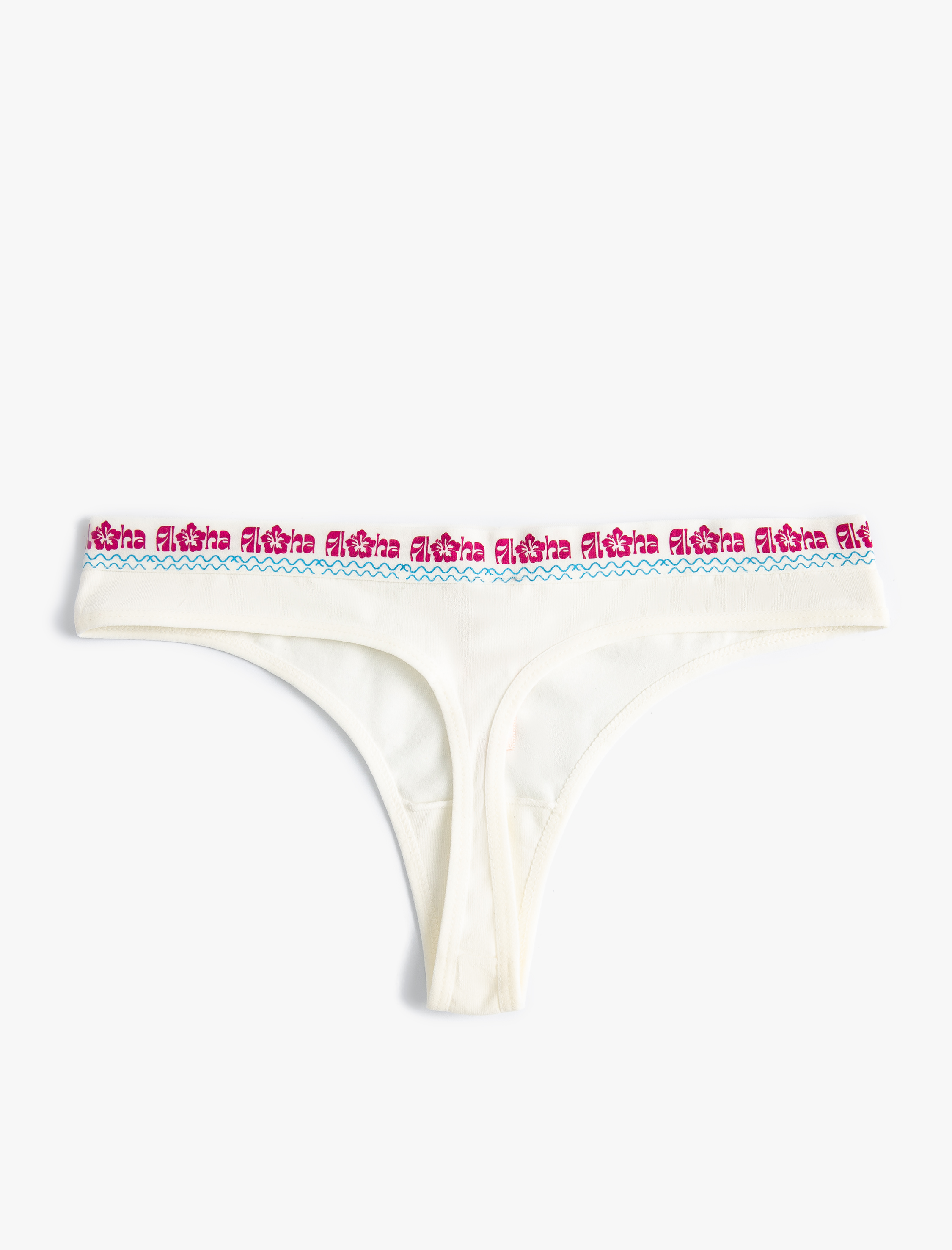   Tanga Külot Slogan Baskılı Pamuklu