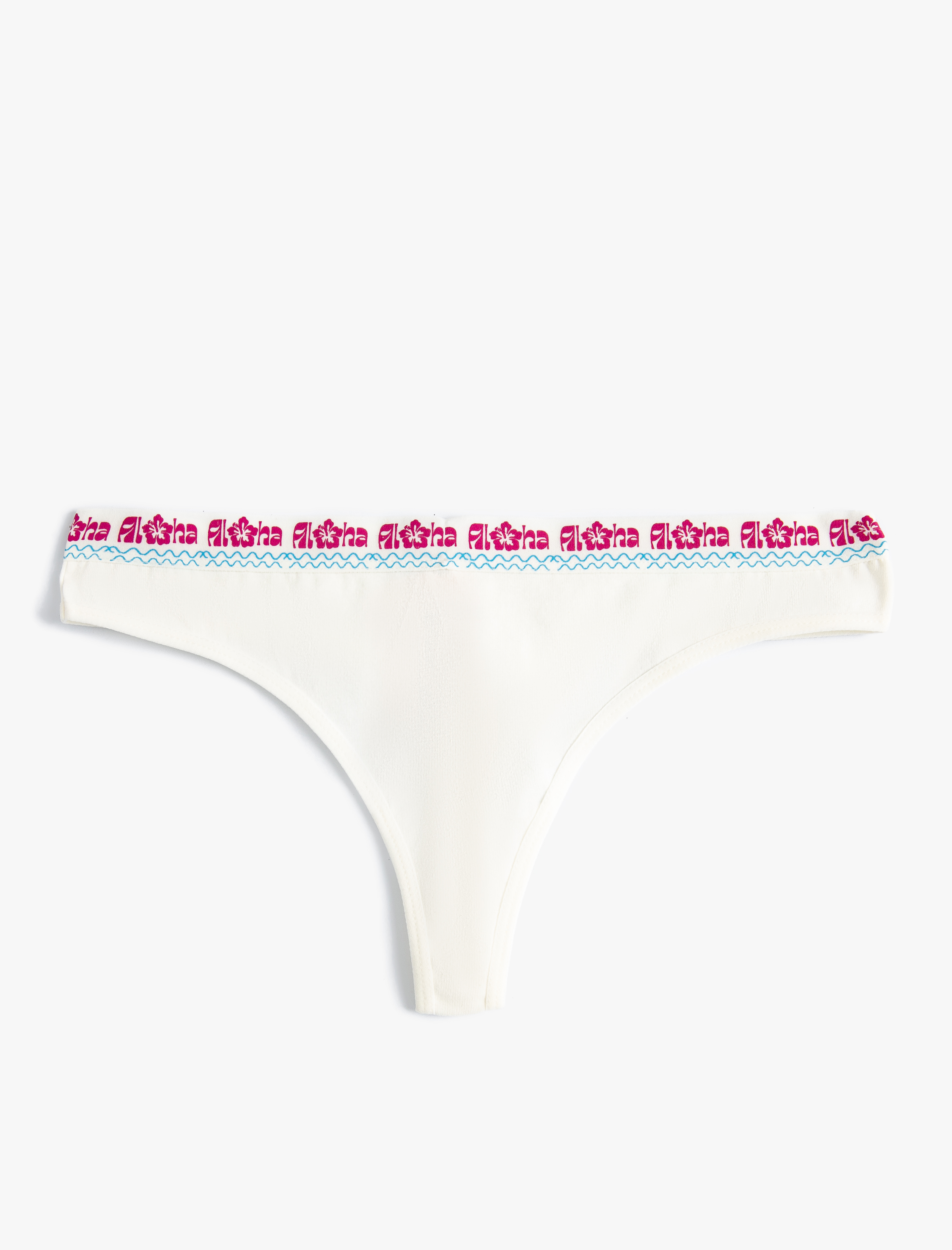   Tanga Külot Slogan Baskılı Pamuklu