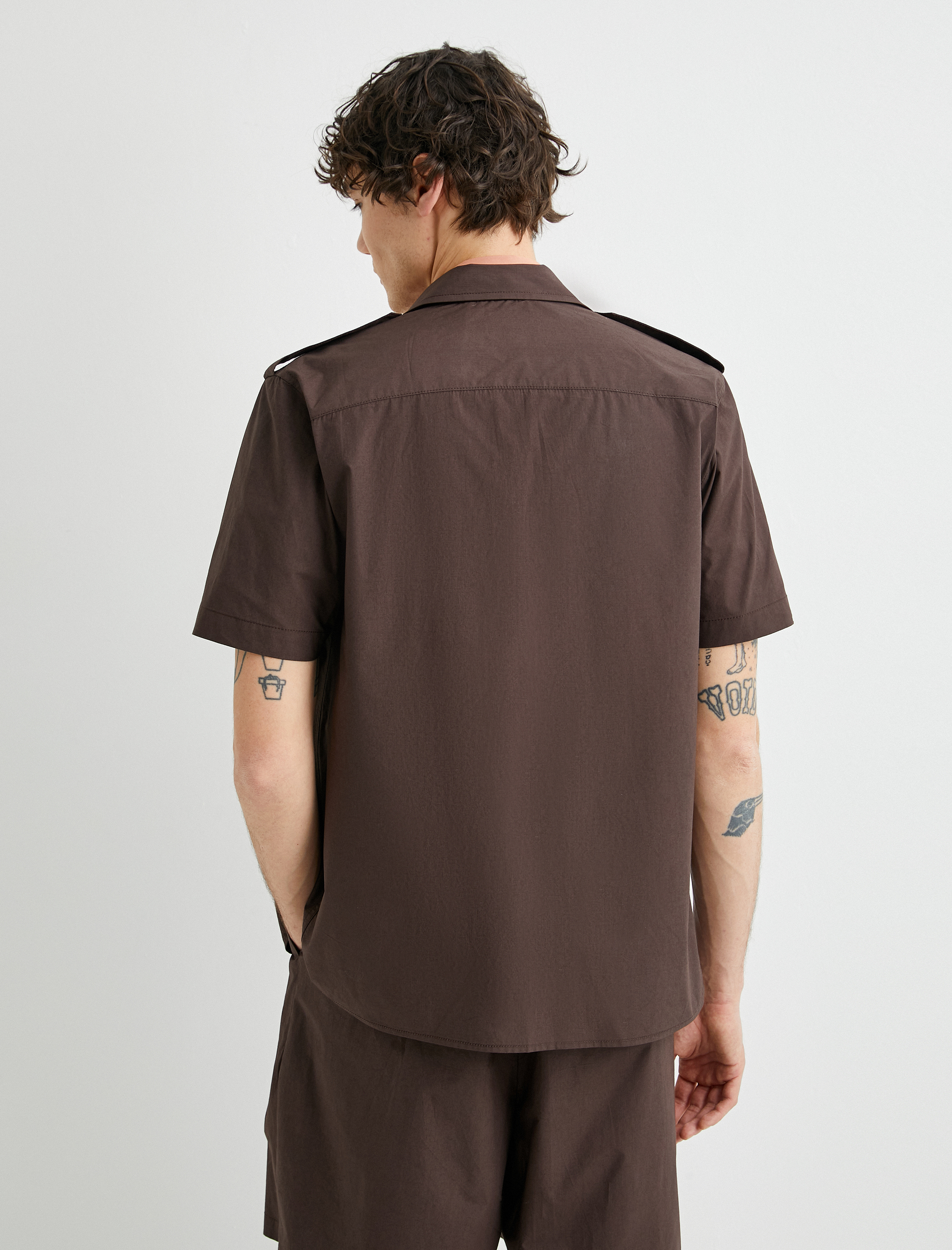   Kısa Kollu Gömlek Çift Cep Detaylı Düğmeli Regular Fit