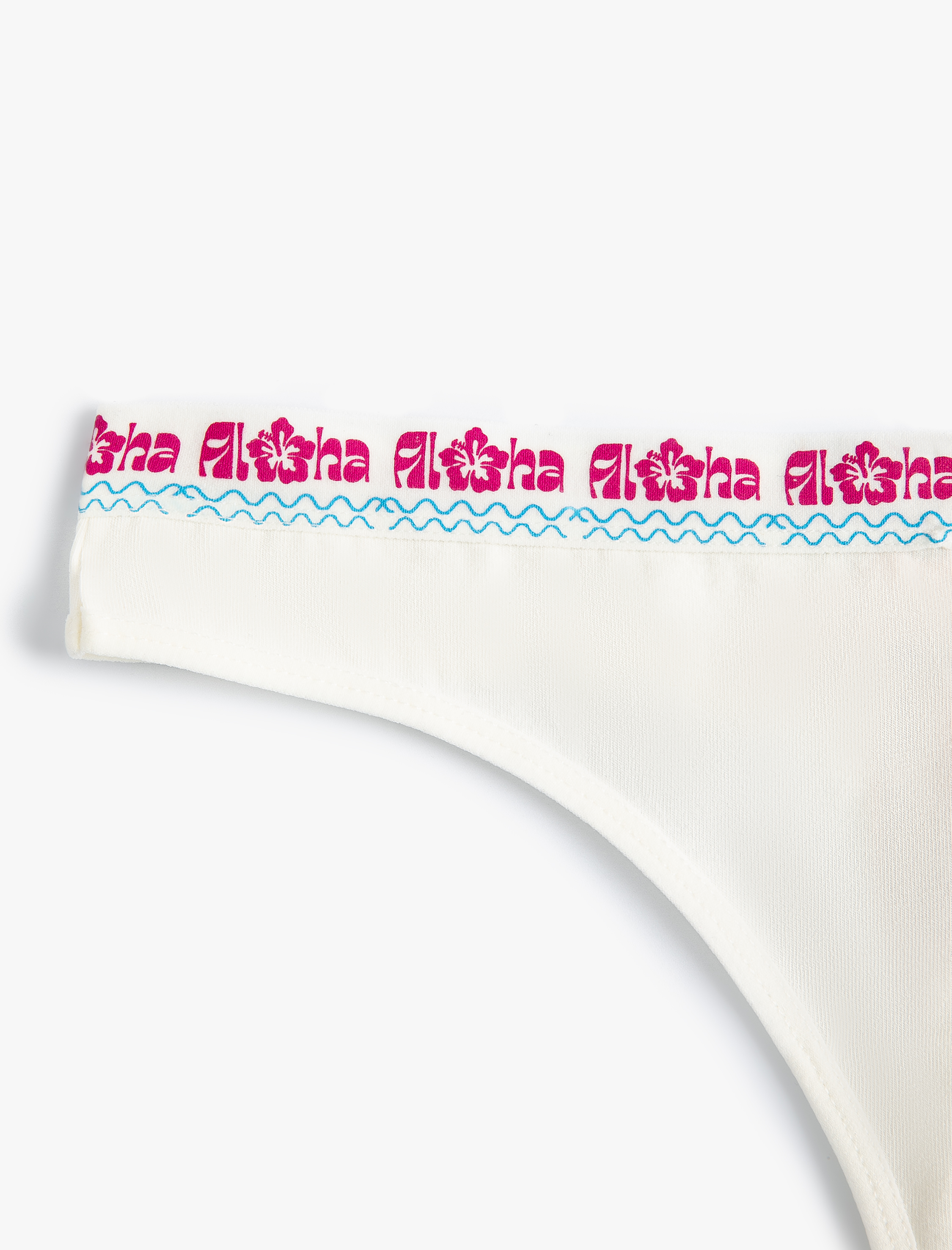   Tanga Külot Slogan Baskılı Pamuklu