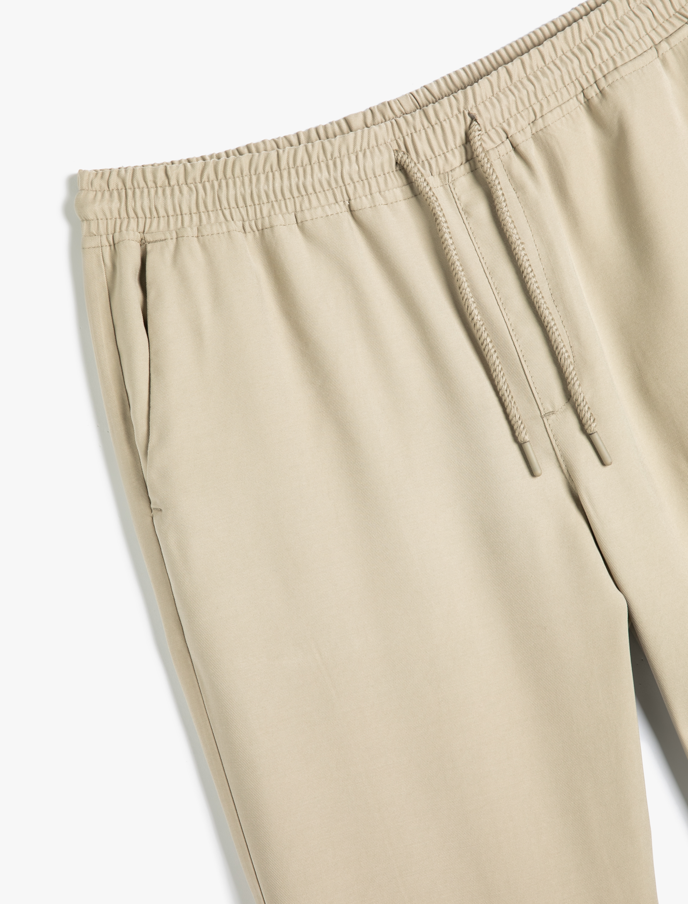   Gabardin Pantolon Beli Bağcıklı Cep Detaylı