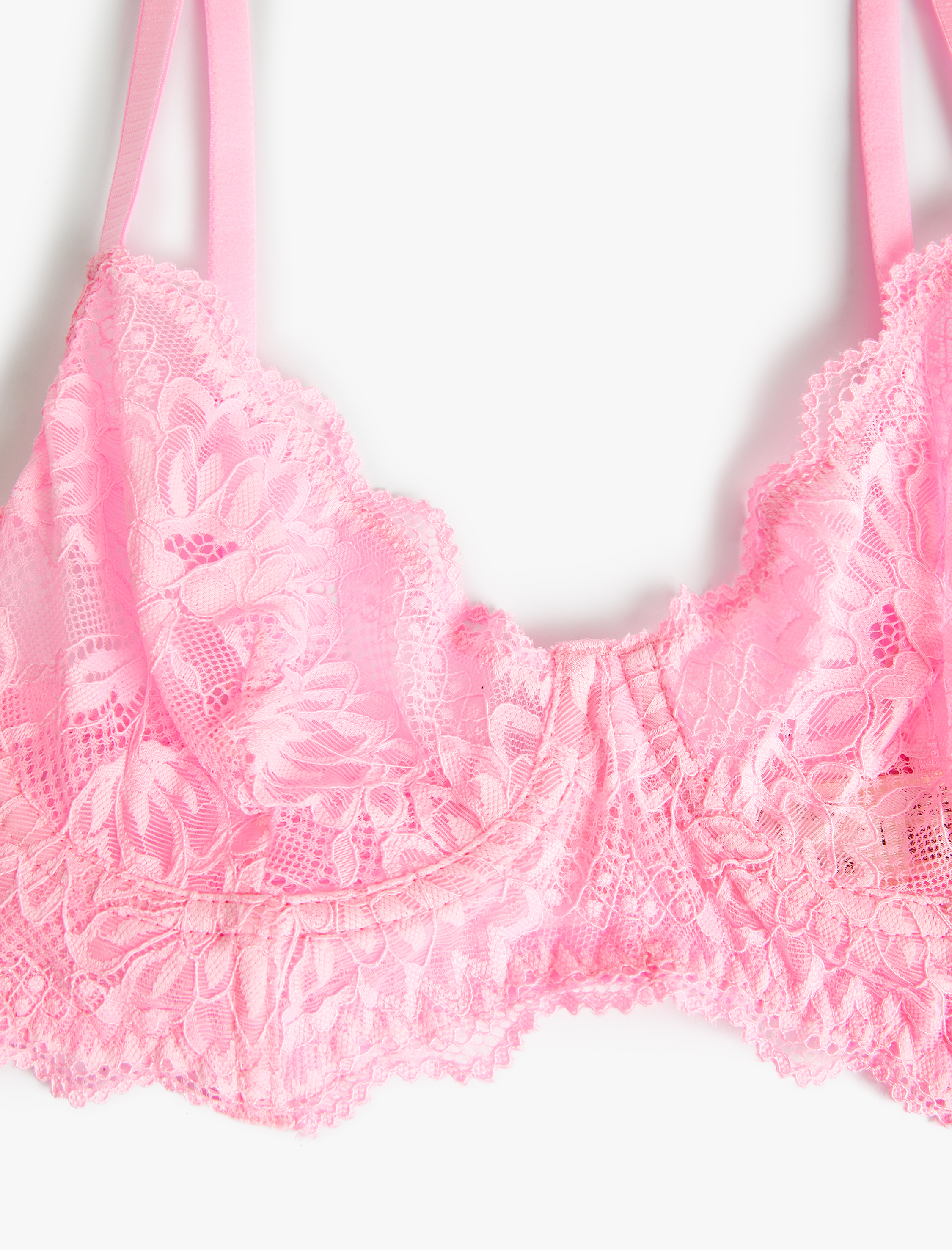   Dantelli Bralet Dolgusuz Balenli