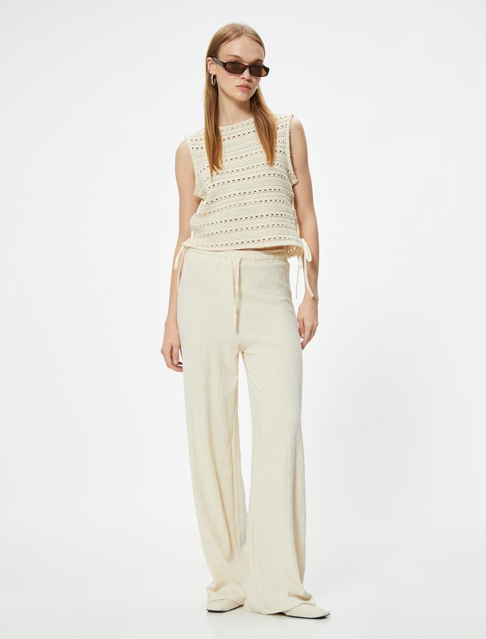  Kroşe Atlet Yanları Fiyonk Bağlamalı