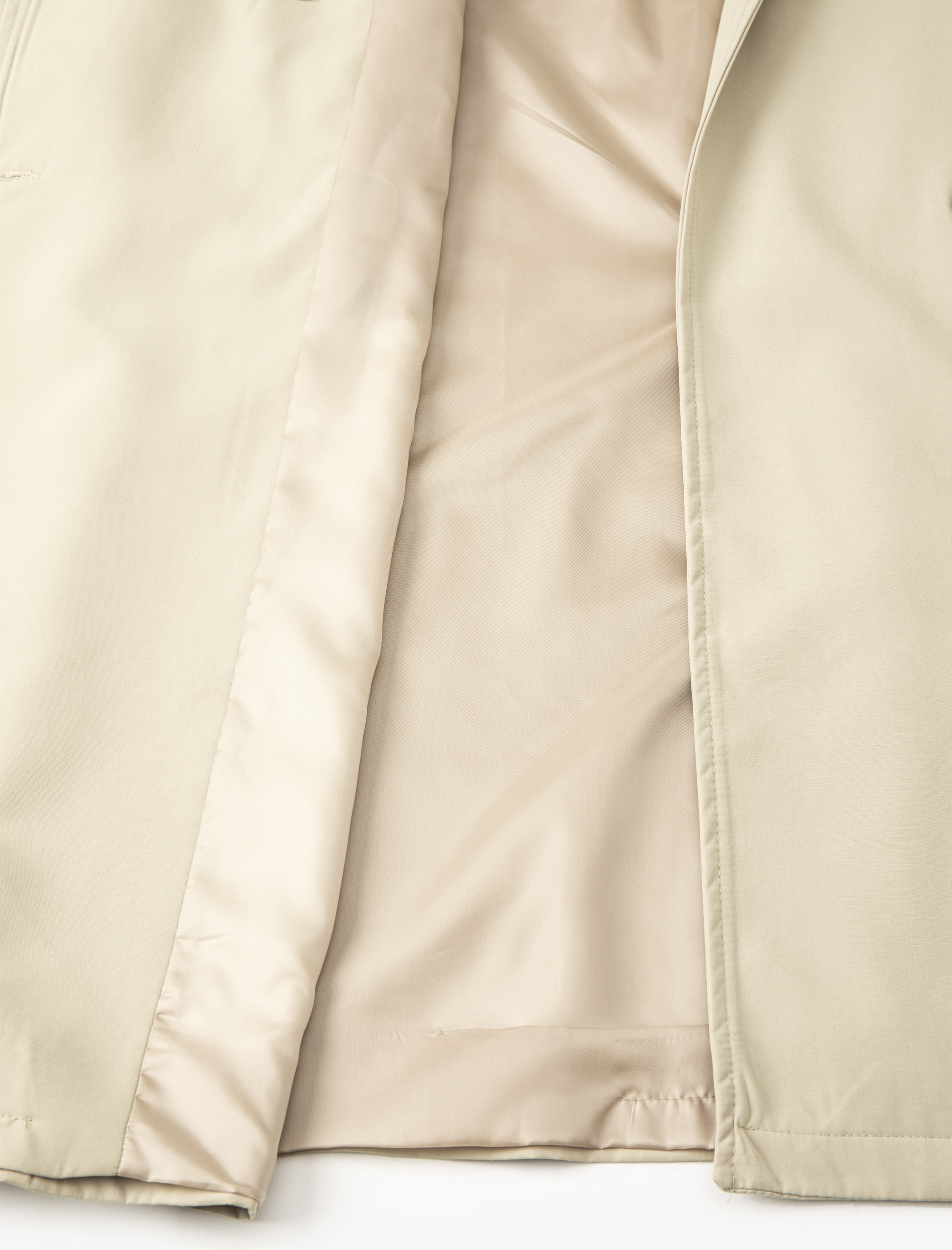   Trençkot Uzun Kruvaze Düğmeli Apolet Detaylı